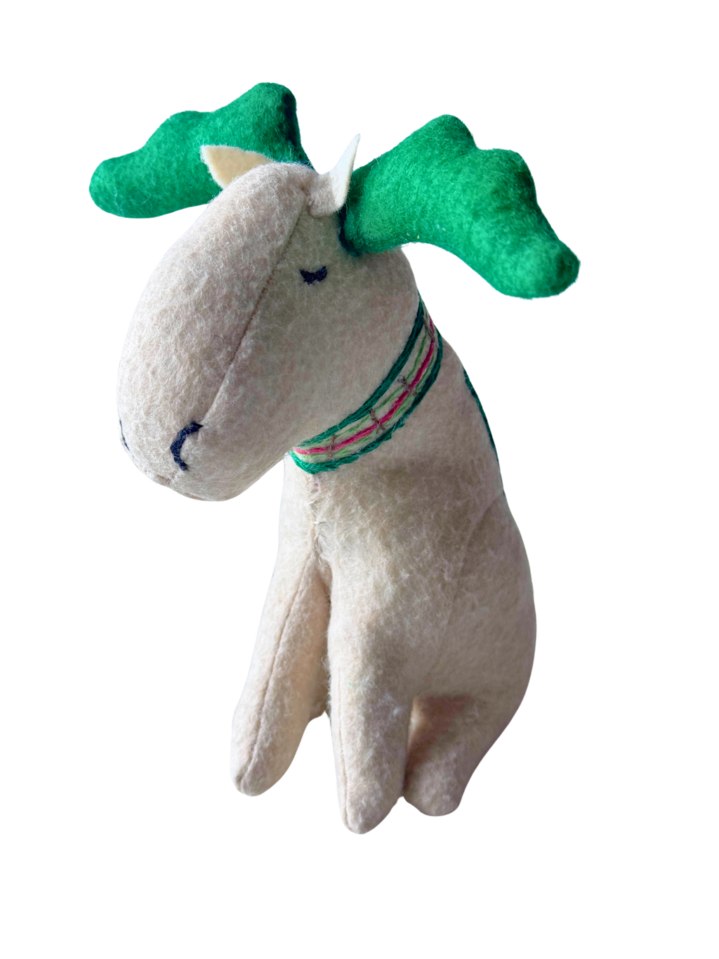 Millie - Winter Scarf Moose - Seasonal Sidekick — One-of-a-Kind Soft Art Sculpture