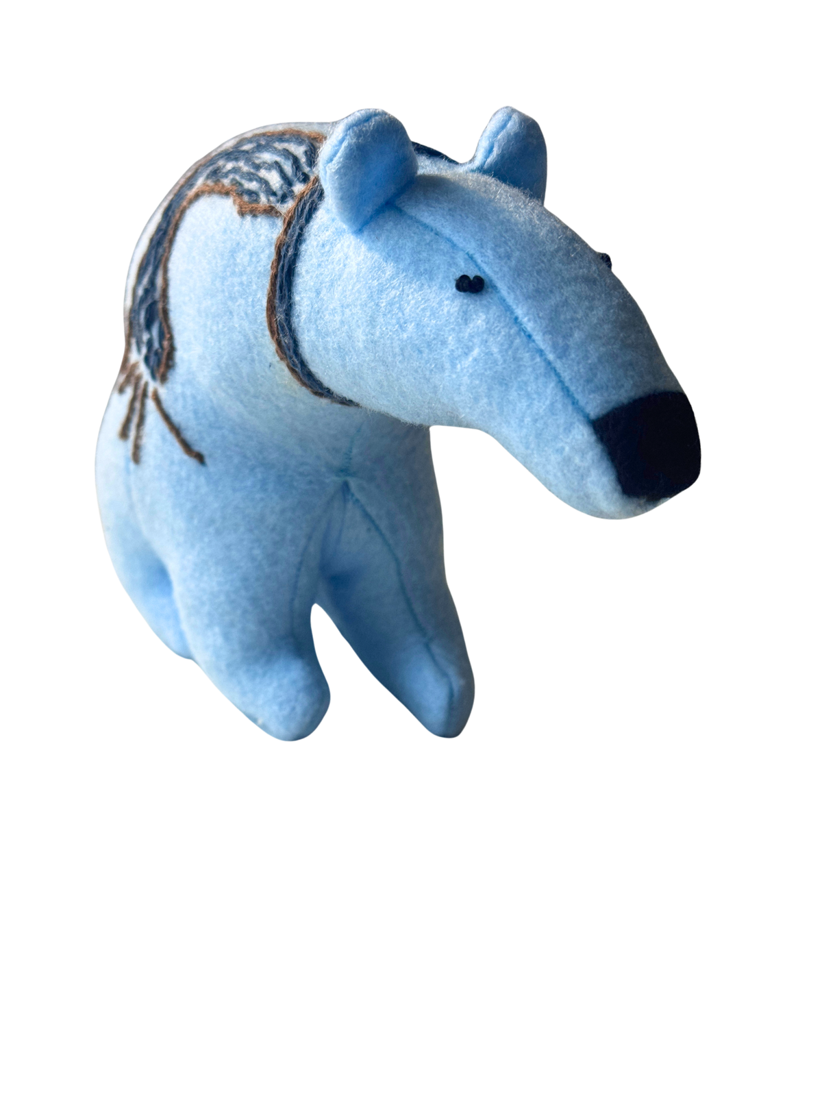 Blueberry - Winter Scarf Bear - Seasonal Sidekick — One-of-a-Kind Soft Art Sculpture