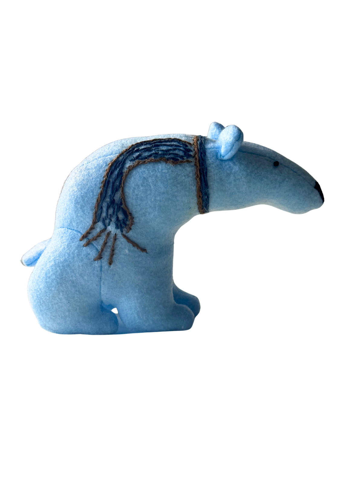 Blueberry - Winter Scarf Bear - Seasonal Sidekick — One-of-a-Kind Soft Art Sculpture