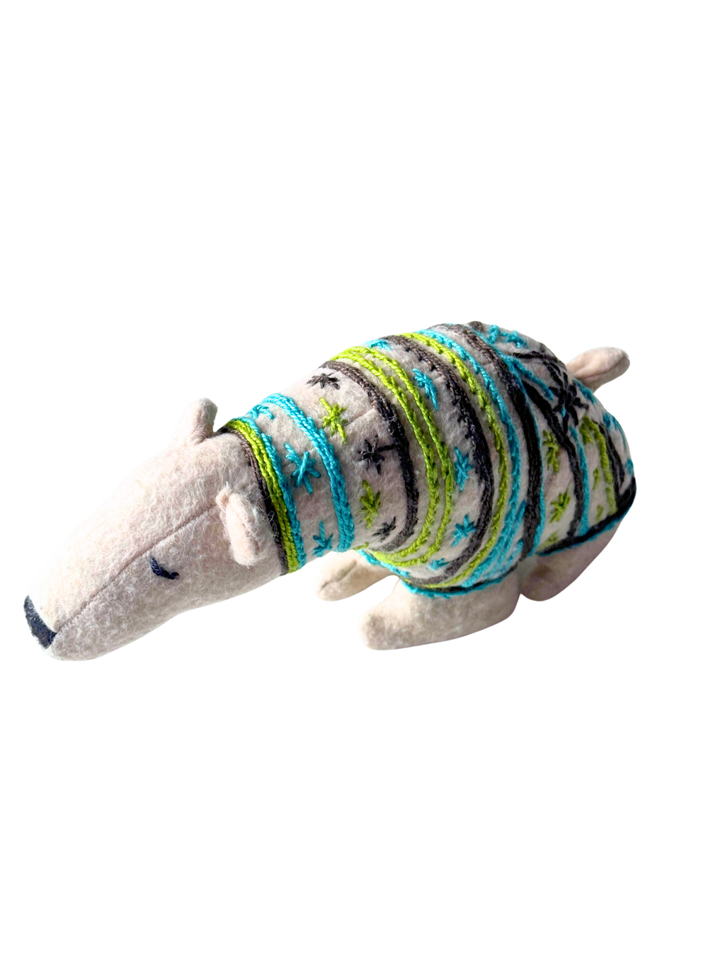 JIMMY - Winter Sweater Polar Bear - Seasonal Sidekick — One-of-a-Kind Soft Art Sculpture