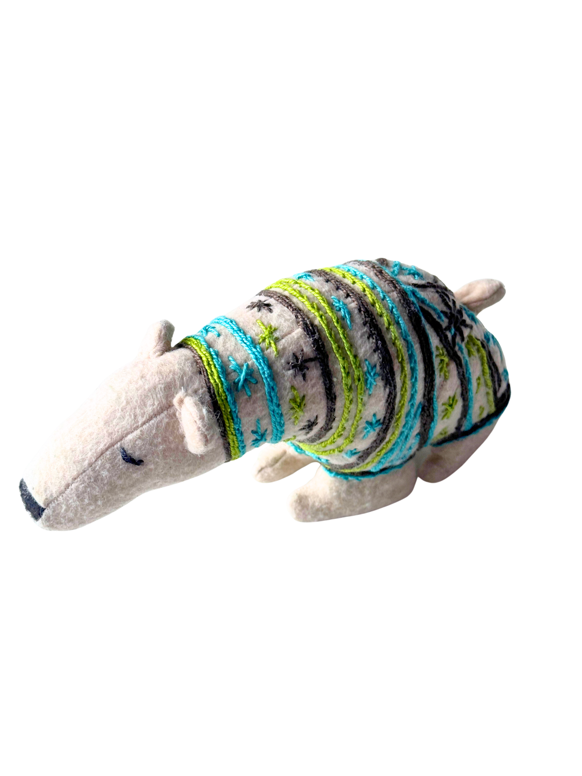 JIMMY - Winter Sweater Polar Bear - Seasonal Sidekick — One-of-a-Kind Soft Art Sculpture