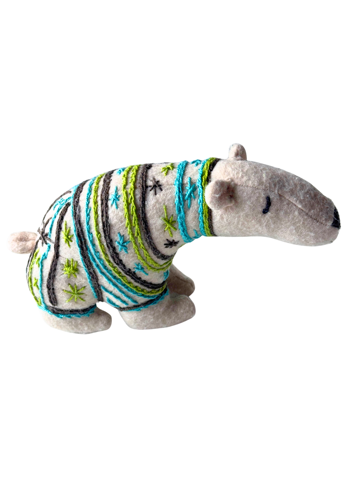 JIMMY - Winter Sweater Polar Bear - Seasonal Sidekick — One-of-a-Kind Soft Art Sculpture