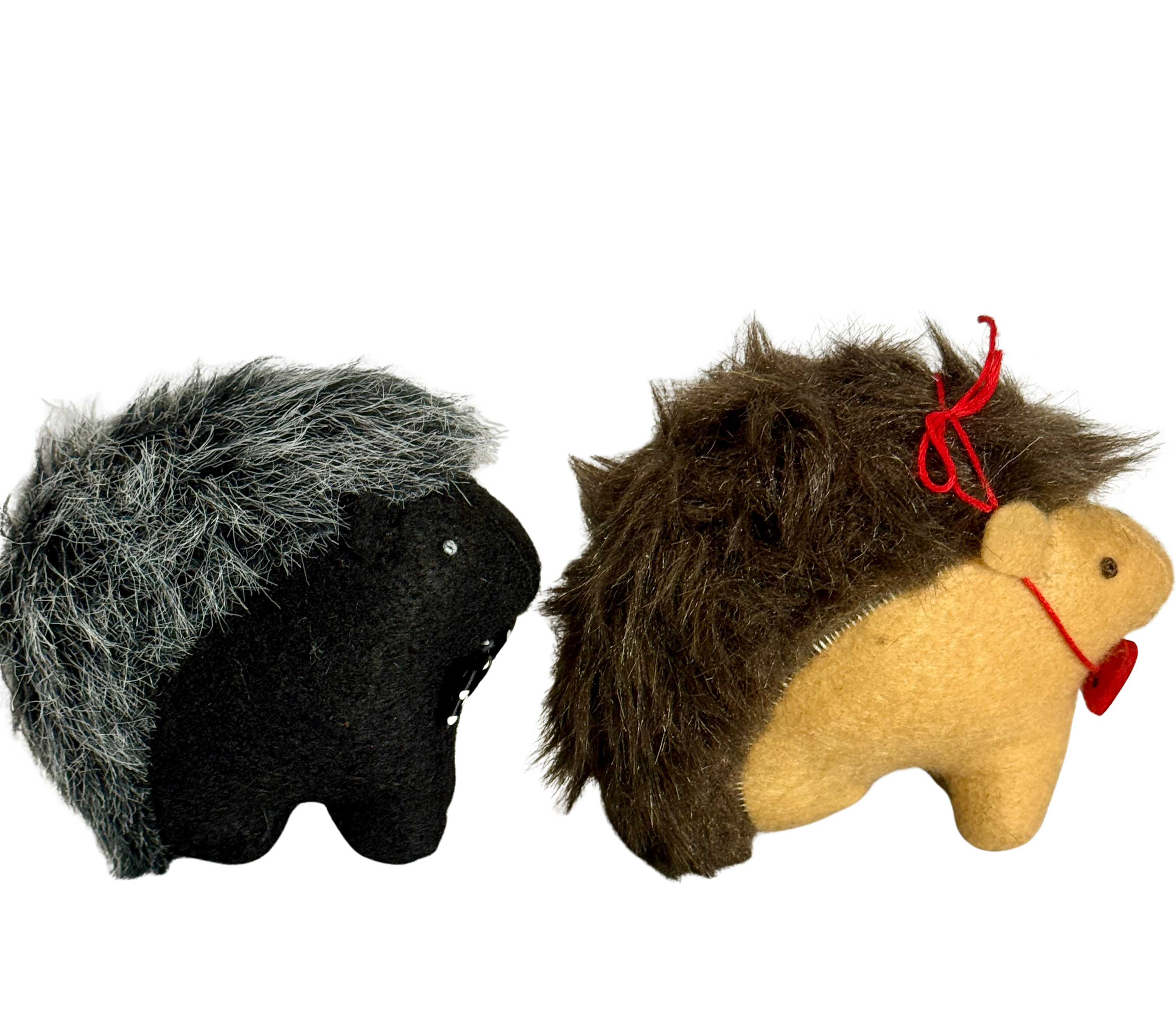 Hedgehog Pair Couple in Love - One of a Kind - Soft Art Plush