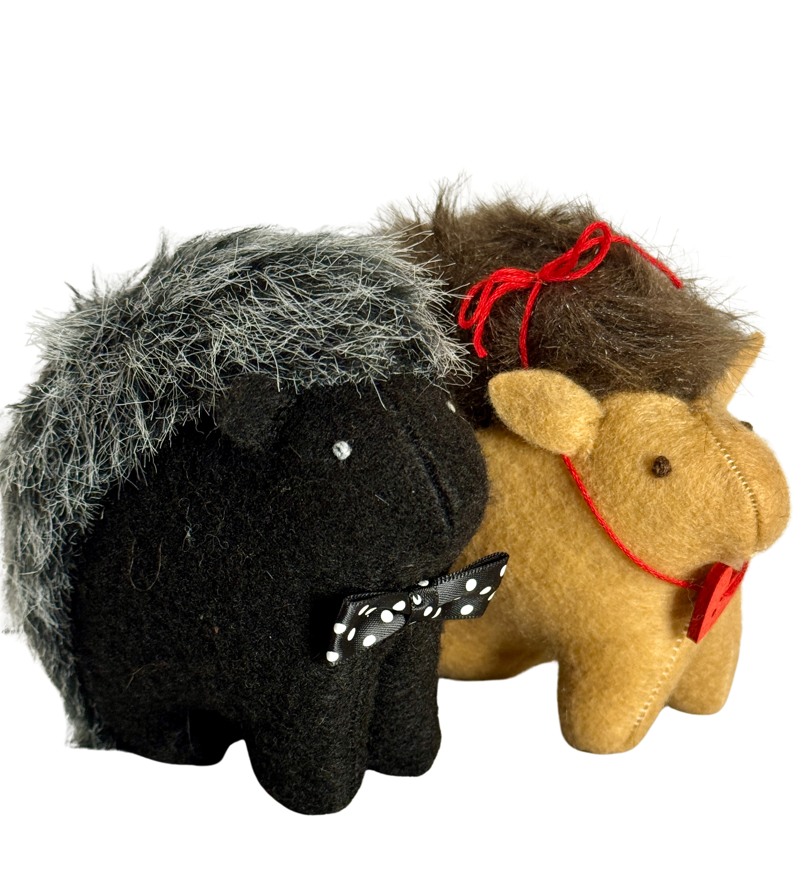 Hedgehog Pair Couple in Love - One of a Kind - Soft Art Plush