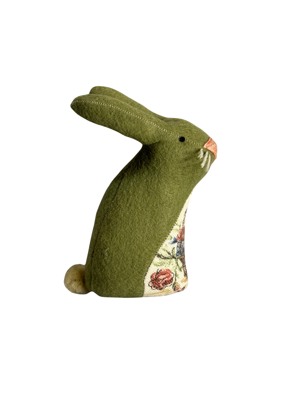 Sage The Green Bunny  - One of a Kind Artisan Felt Creation - Woodland Collection