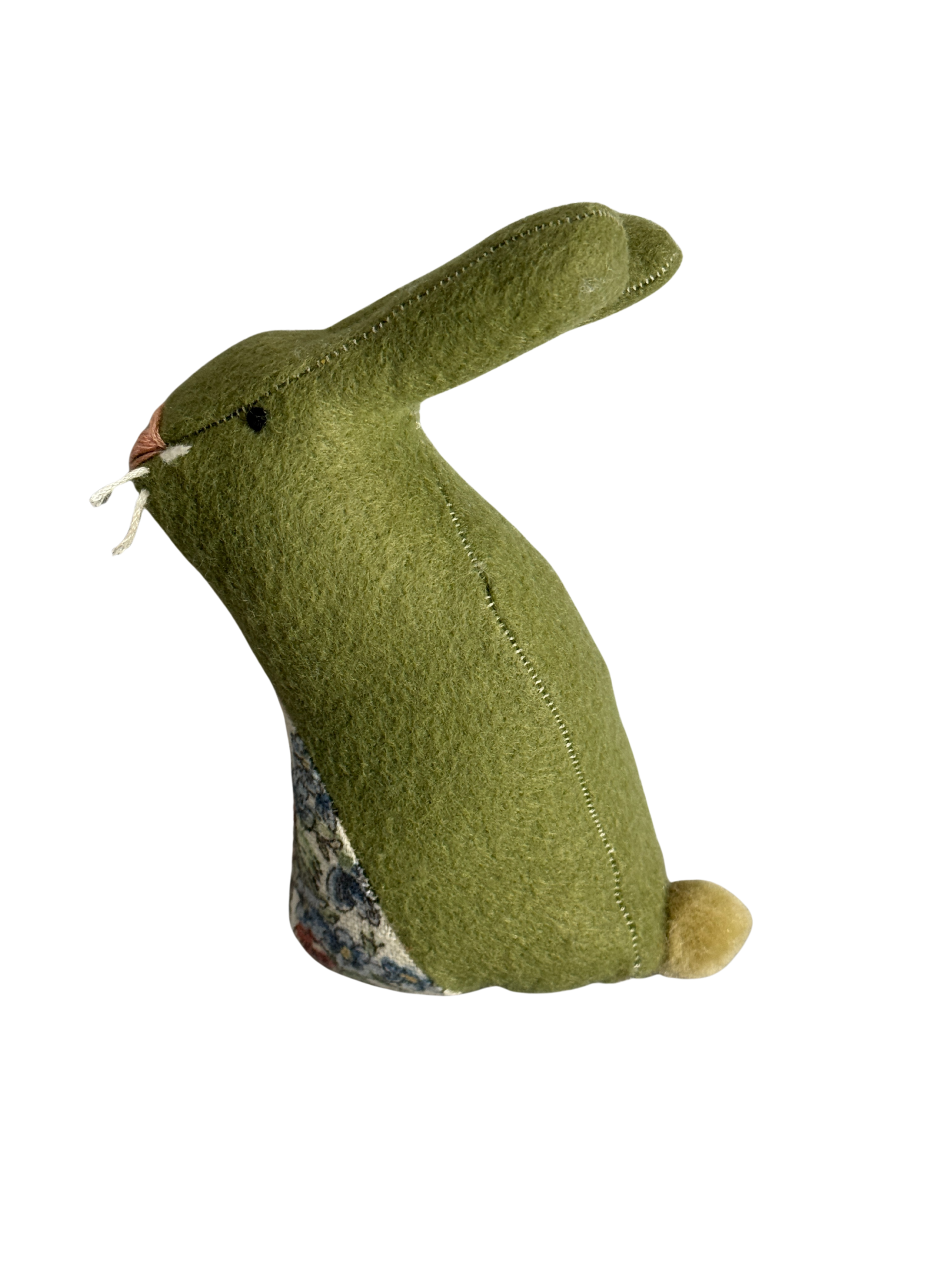 Sage The Green Bunny  - One of a Kind Artisan Felt Creation - Woodland Collection