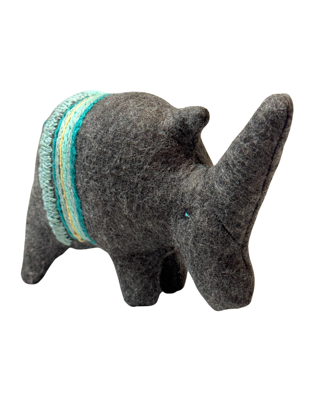 Irwin the Rhino - One of a Kind Artisan Felt Creation - Savannah Collection