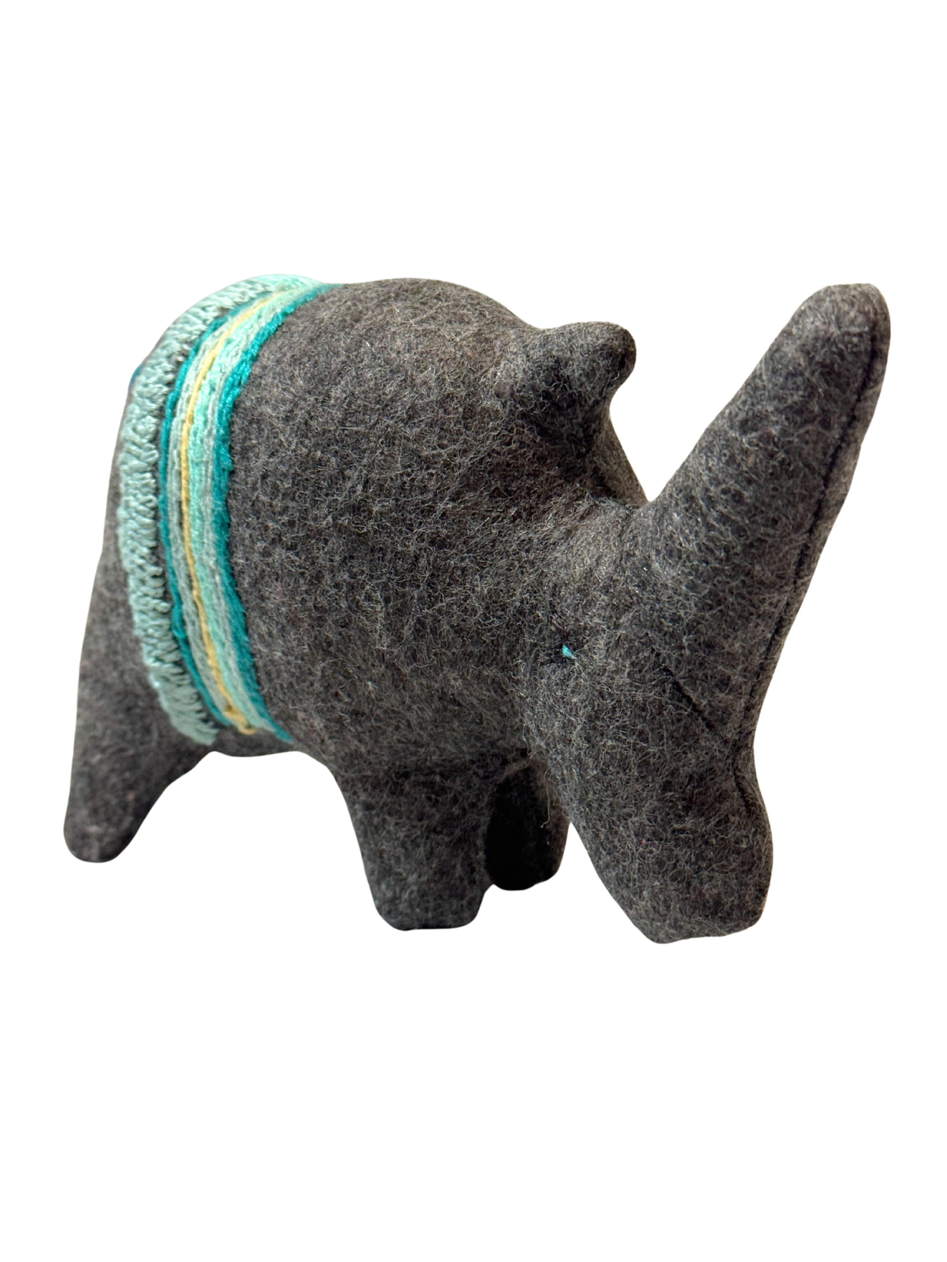 Irwin the Rhino - One of a Kind Artisan Felt Creation - Savannah Collection