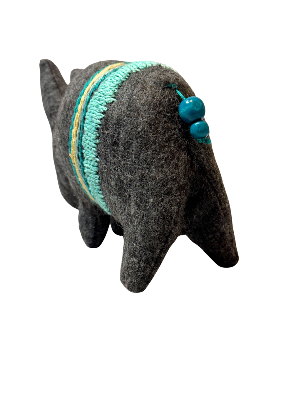 Irwin the Rhino - One of a Kind Artisan Felt Creation - Savannah Collection