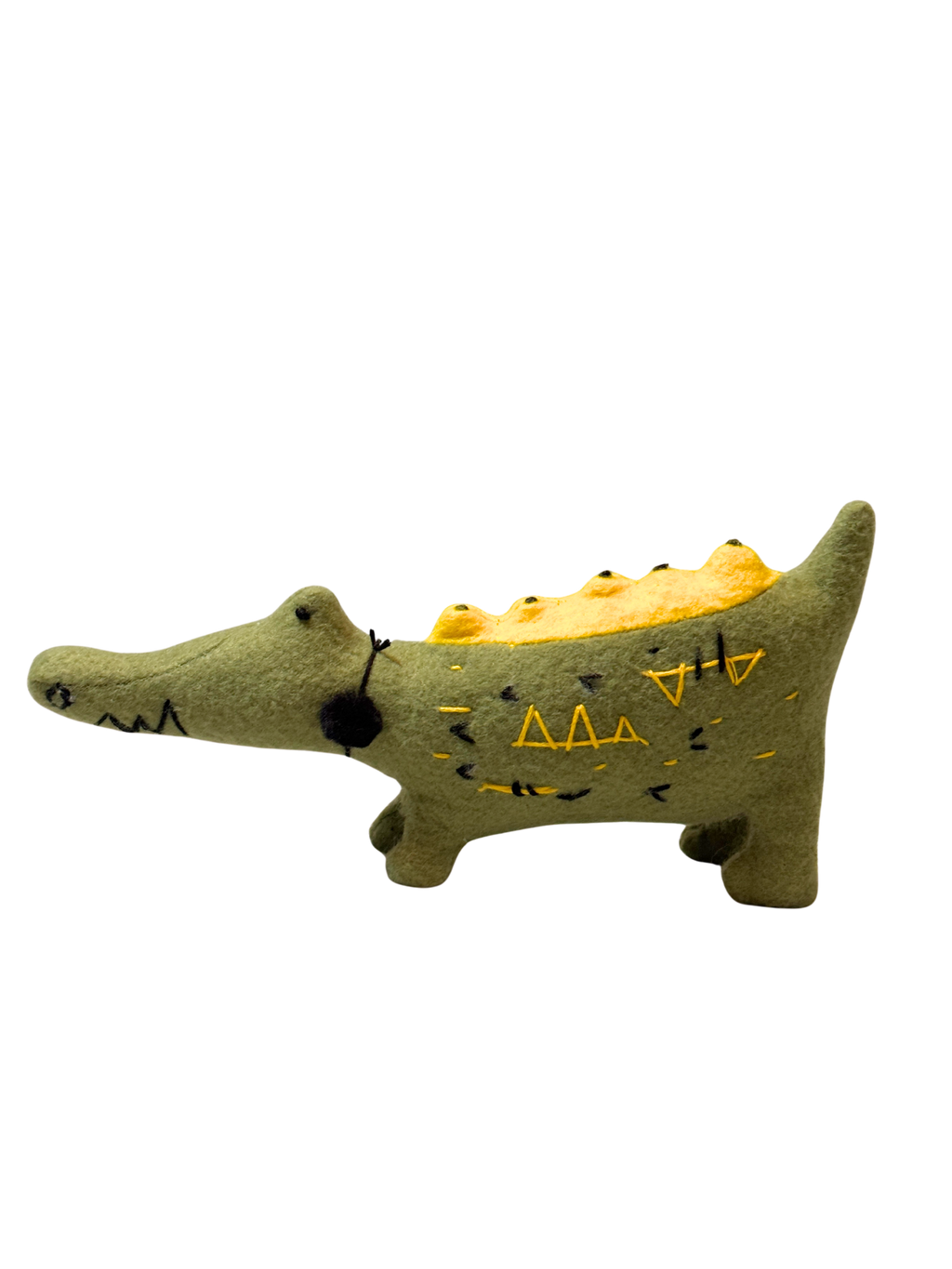 Clyde the Croc - One of a Kind Artisan Felt Creation - Savannah Collection