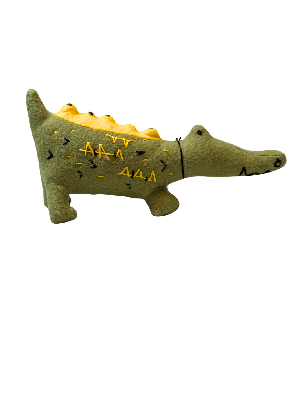 Clyde the Croc - One of a Kind Artisan Felt Creation - Savannah Collection