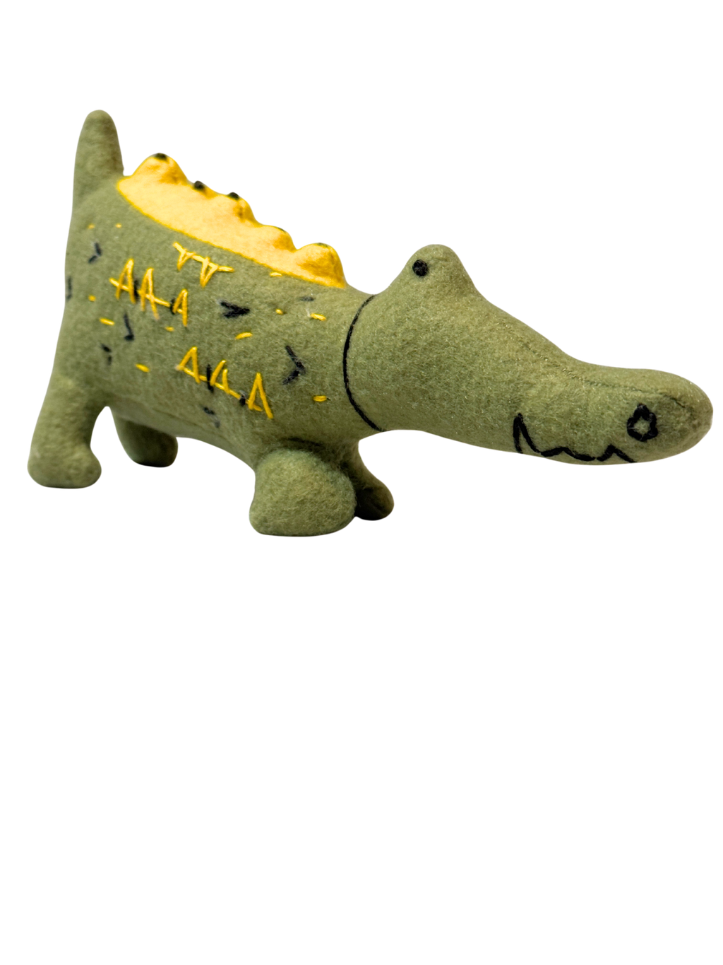 Clyde the Croc - One of a Kind Artisan Felt Creation - Savannah Collection