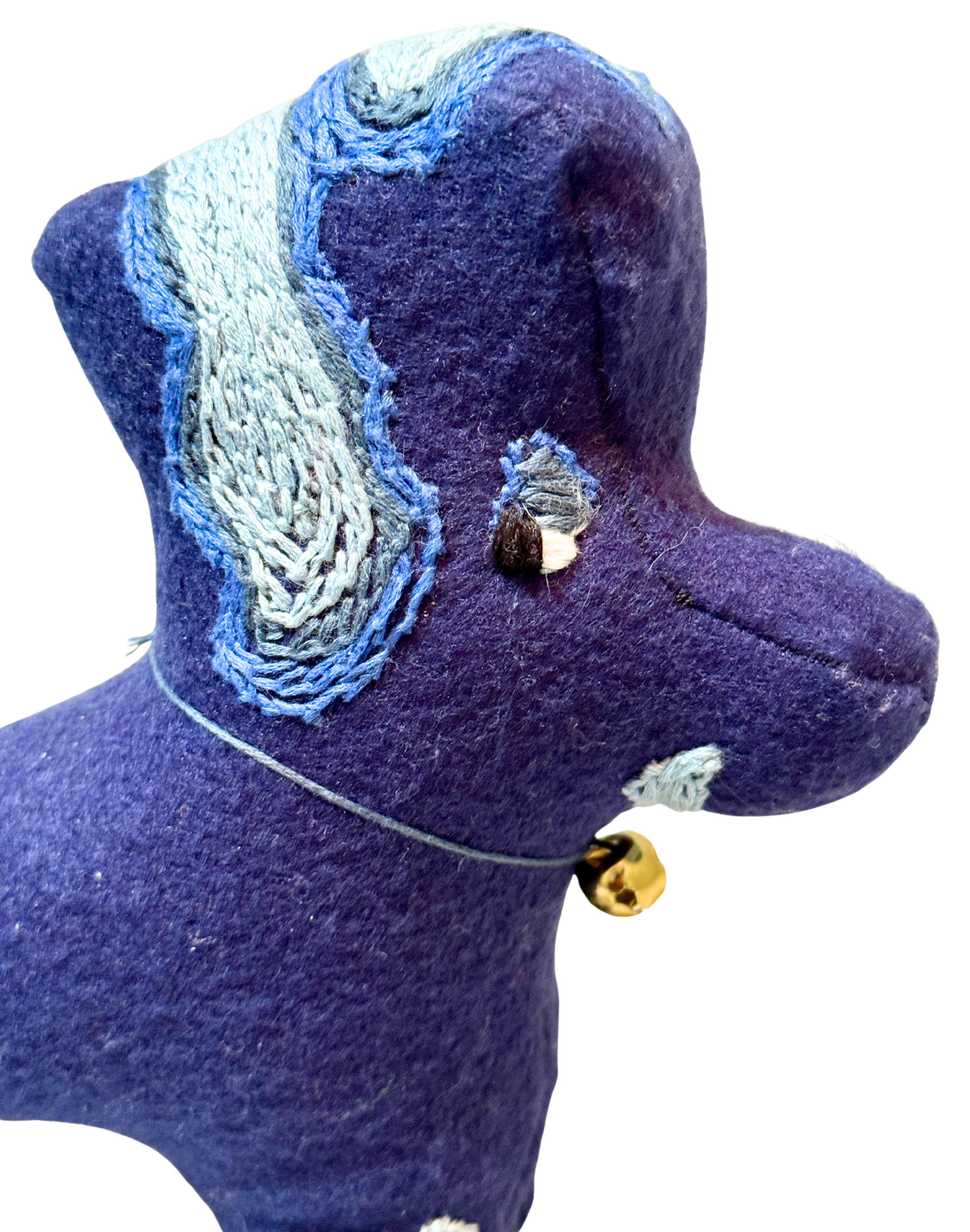 Side Eye Silas, The Dog - One of a Kind Artisan Felt Creation - Companion Collection