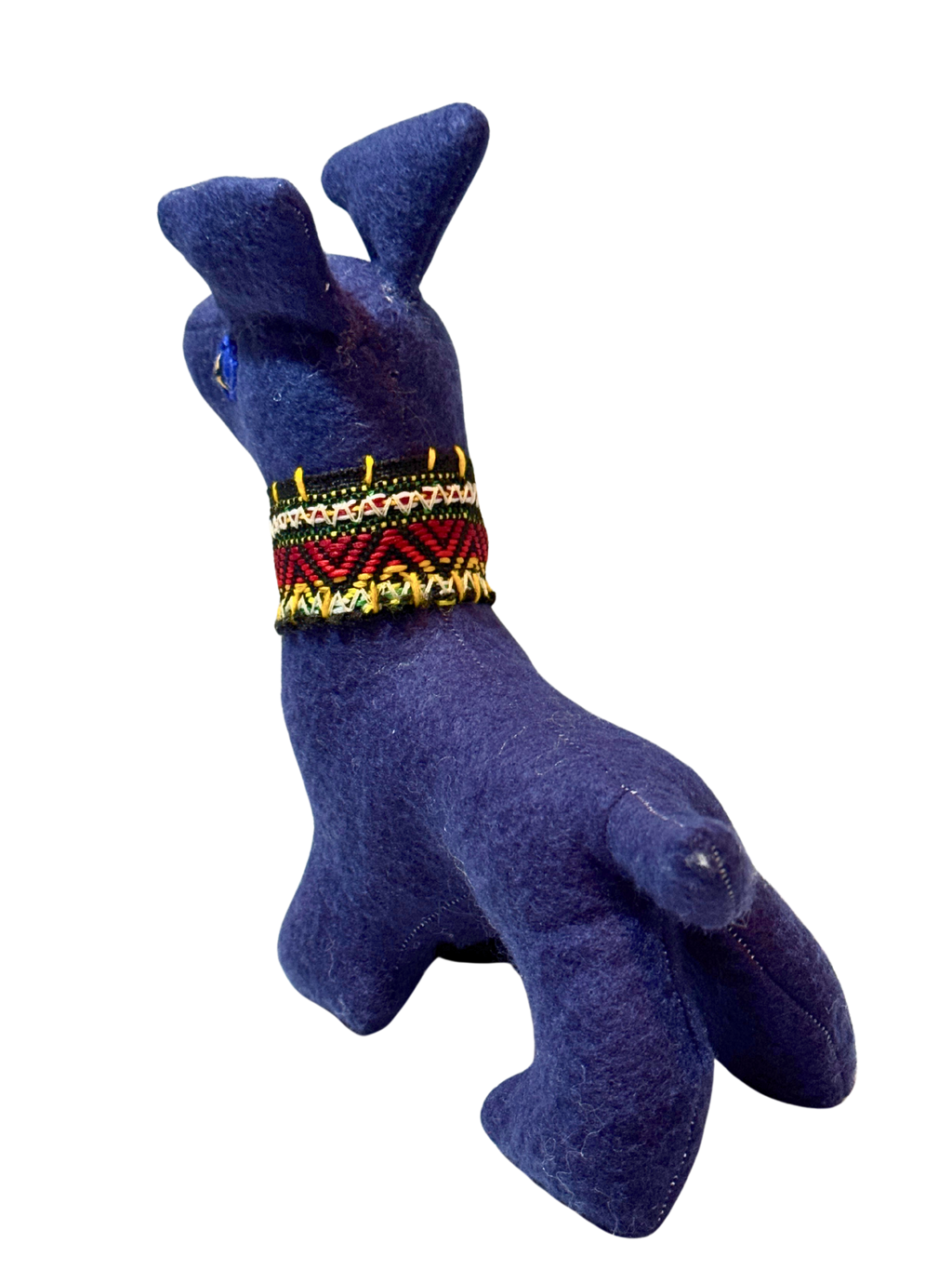 Charle, The Happy Blue Dog - One of a Kind Artisan Felt Creation - Companion Collection