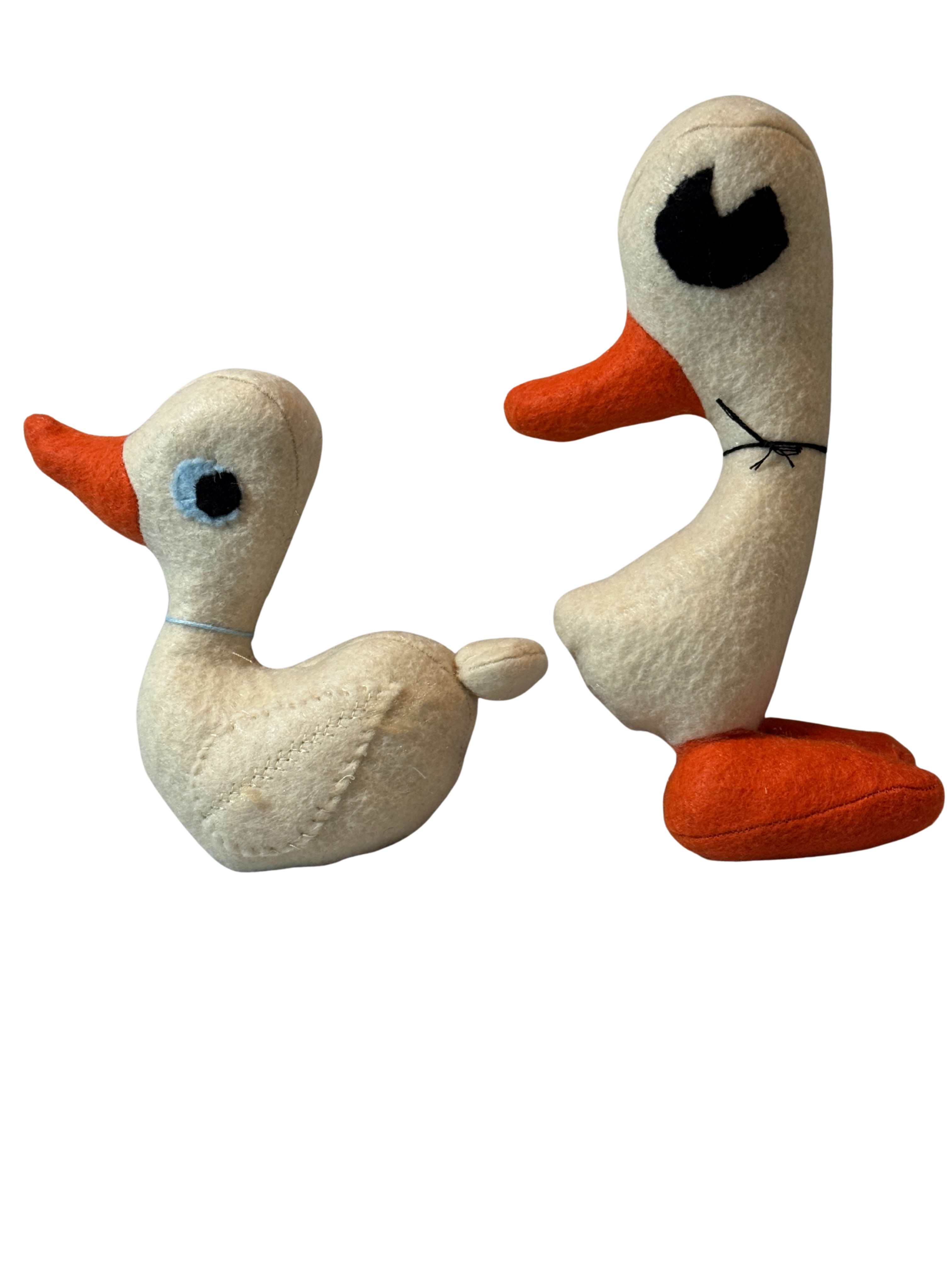 PEARL & PENNY- Pair of Ducks - One of a Kind Artisan Felt Creation Set - Bird Collection