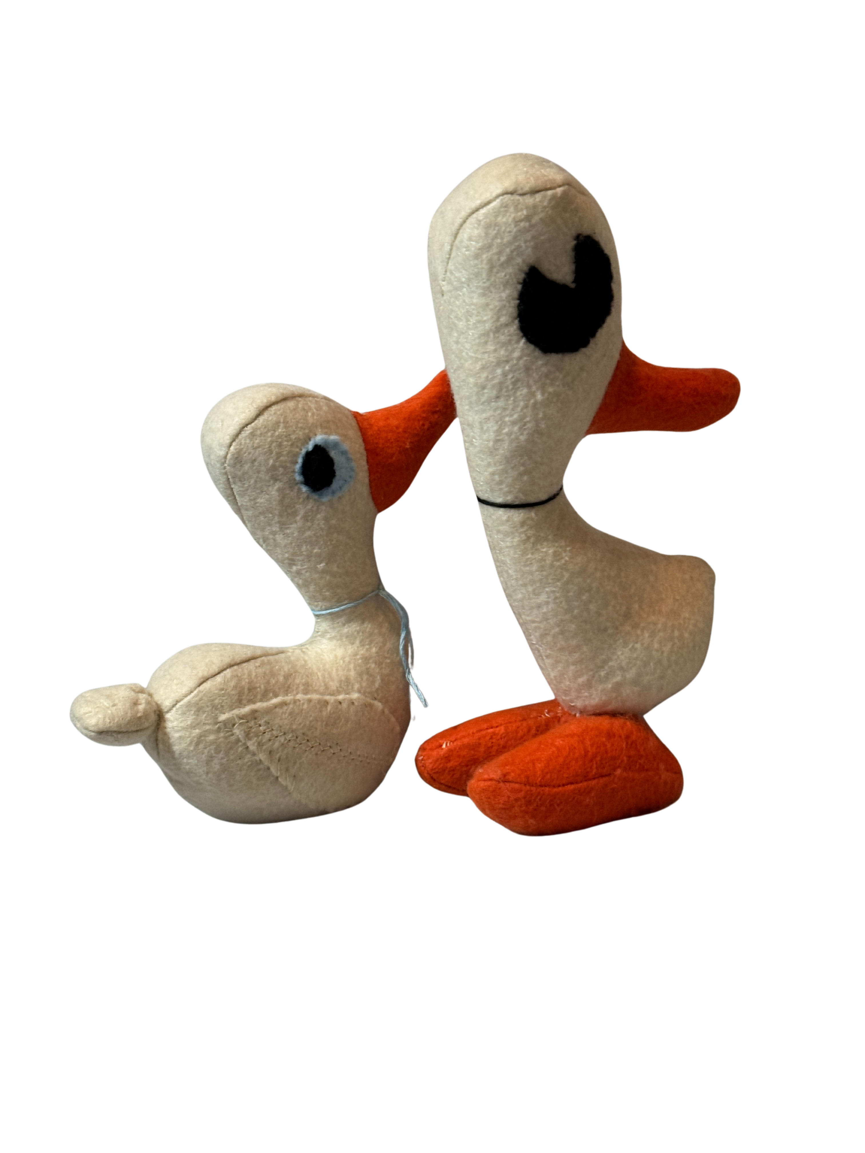 PEARL & PENNY- Pair of Ducks - One of a Kind Artisan Felt Creation Set - Bird Collection