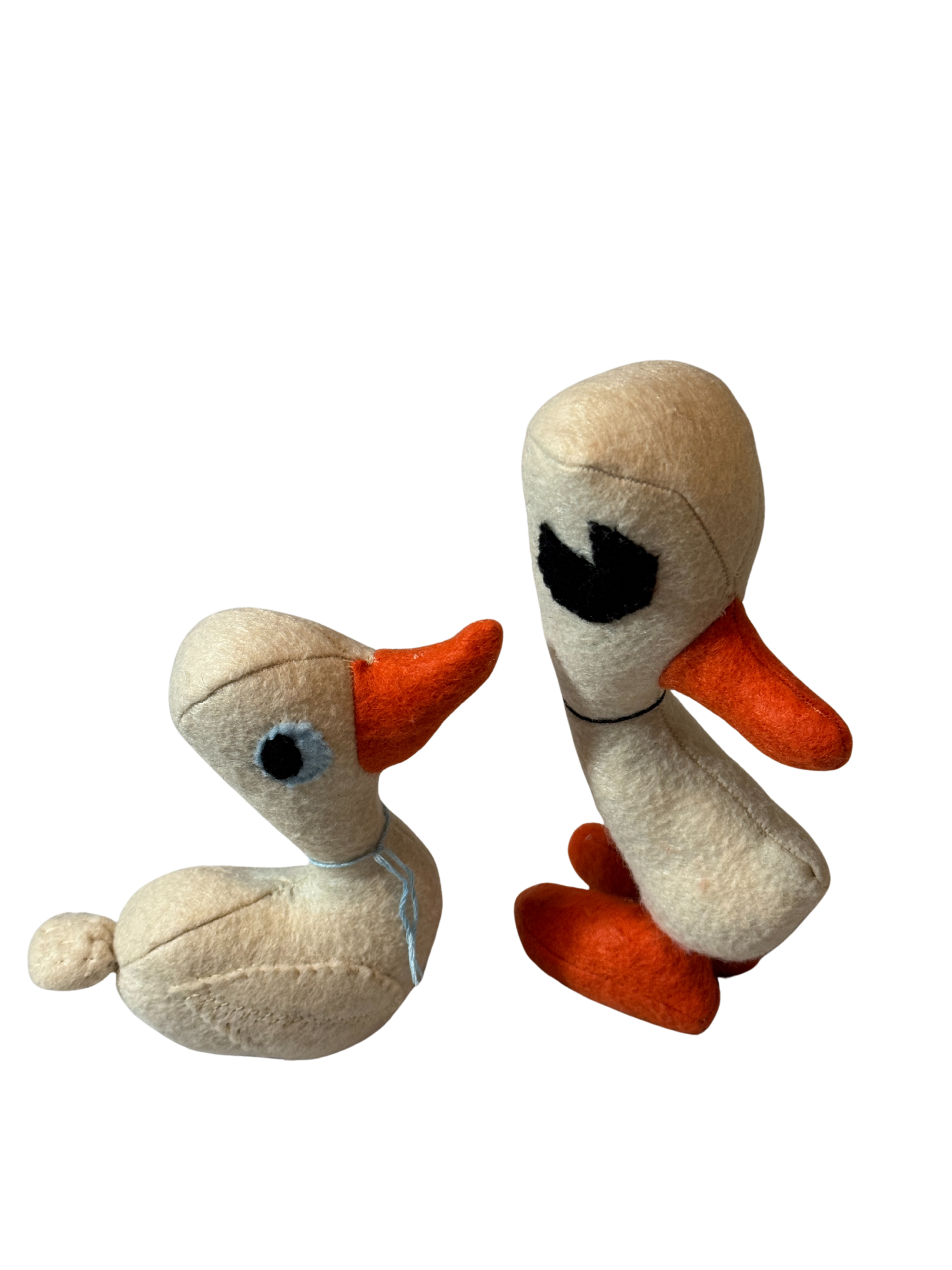 PEARL & PENNY- Pair of Ducks - One of a Kind Artisan Felt Creation Set - Bird Collection
