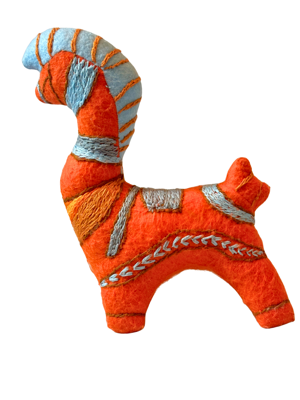 AJAX- The Trojan Horse - One of a Kind Artisan Felt Creation - Horses Collection
