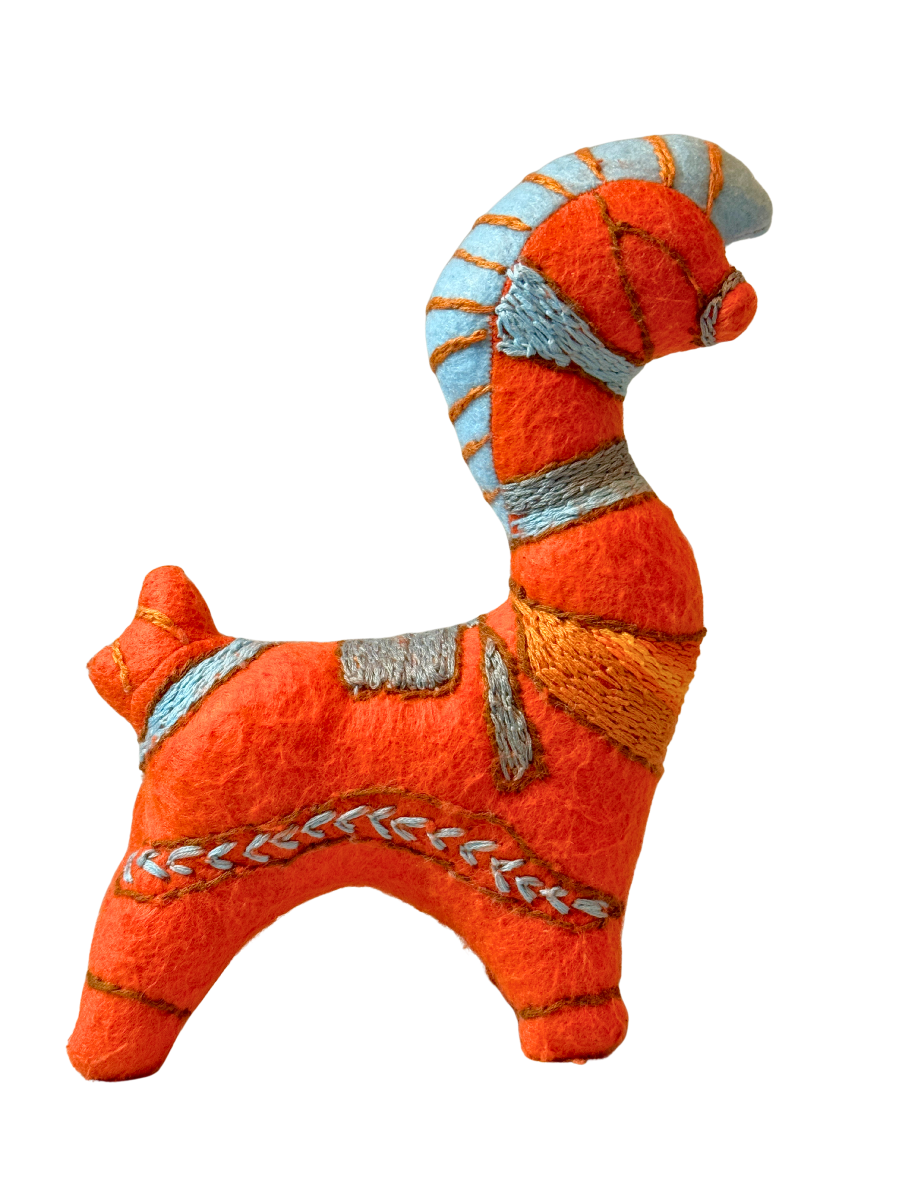 AJAX- The Trojan Horse - One of a Kind Artisan Felt Creation - Horses Collection