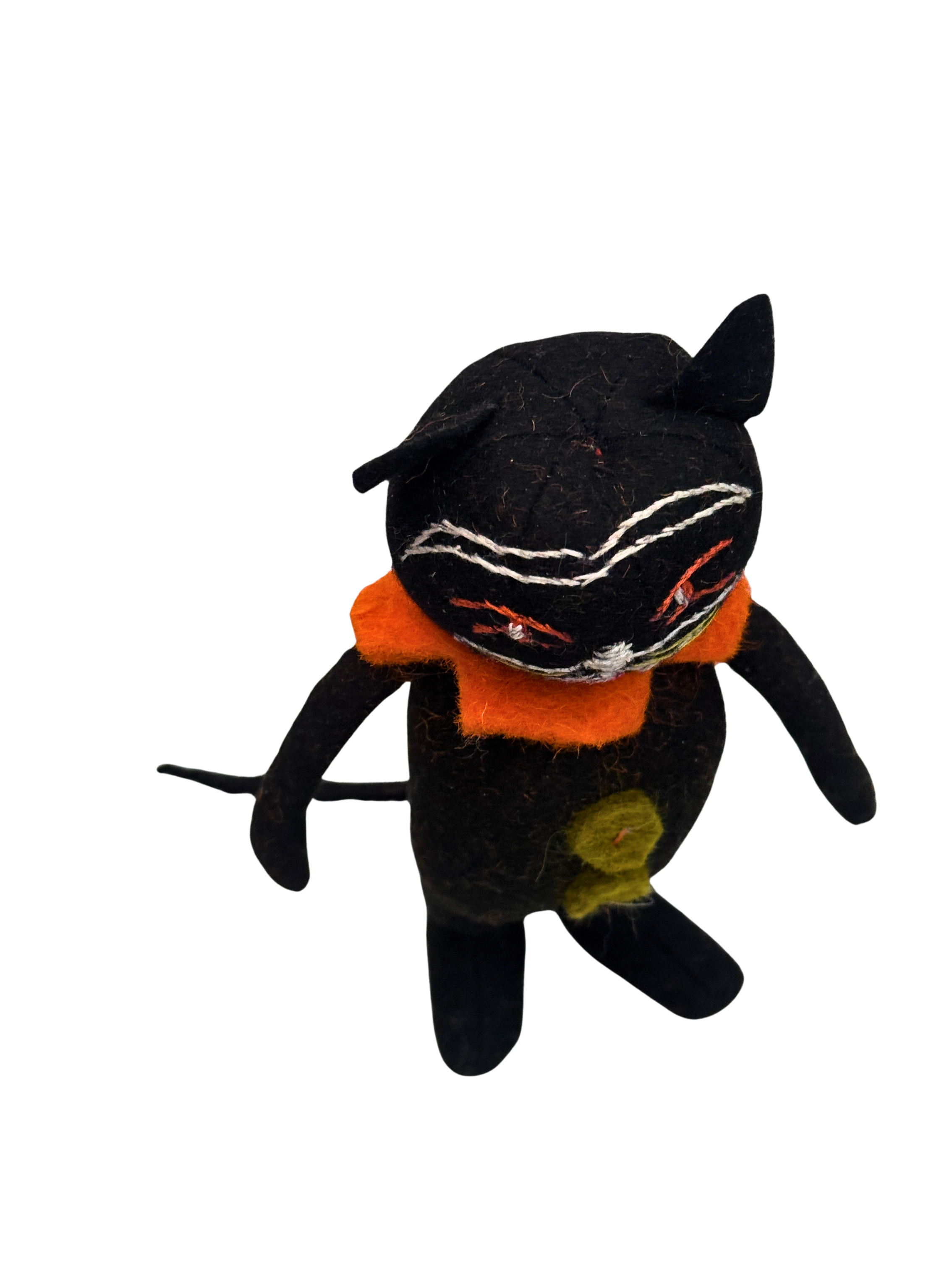 Halloween Angry Black Cat - Chaos - One of a Kind Seasonal Desk Flair