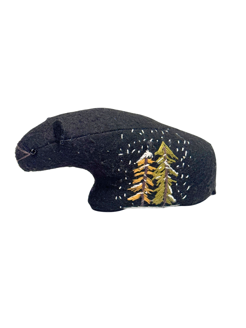 Evergreen - Pine Tree Black Bear - One of a Kind Winter Collectible Plush