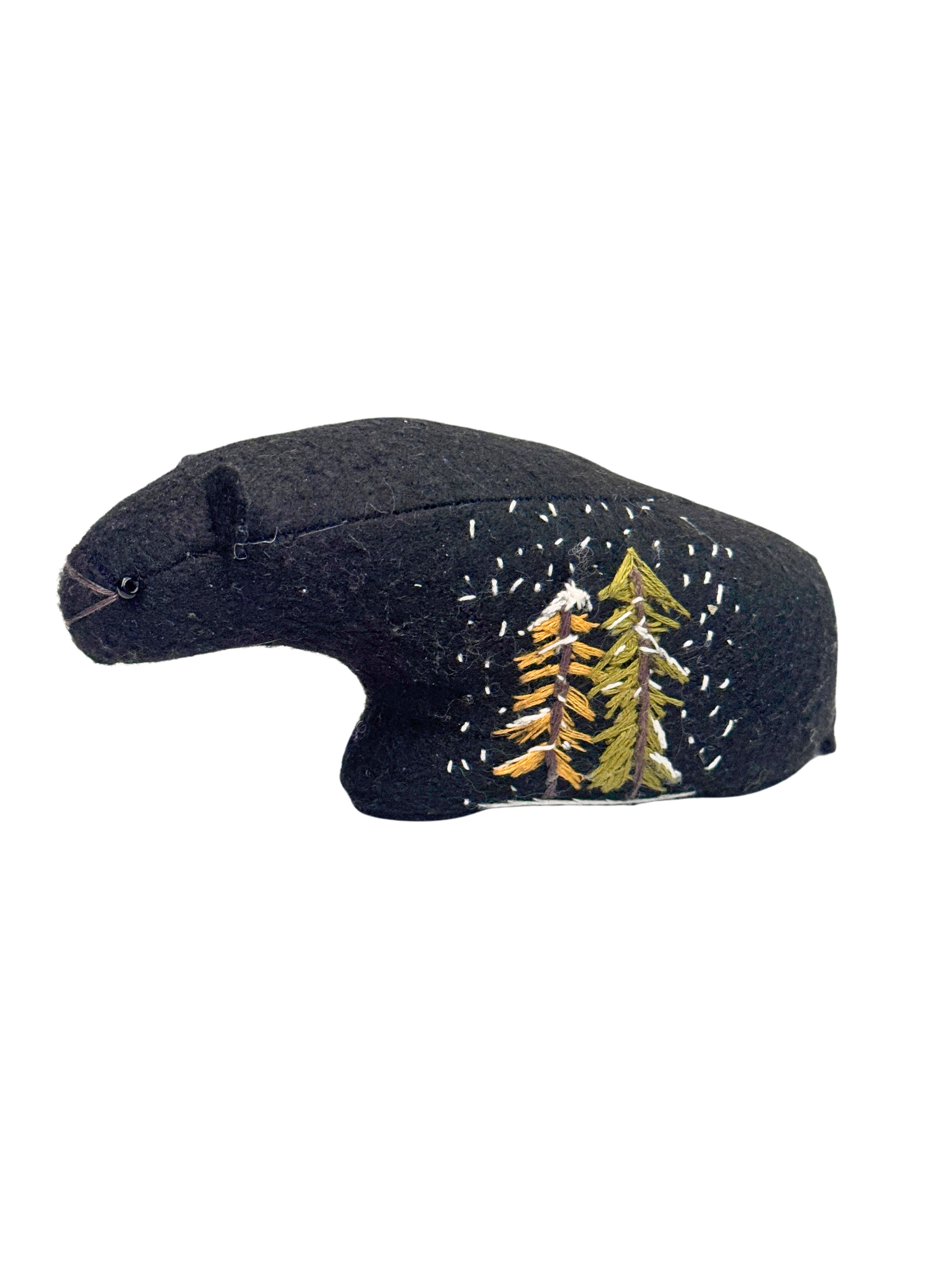 Evergreen - Pine Tree Black Bear - One of a Kind Winter Collectible Plush