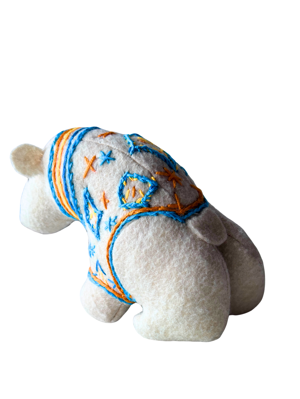 Robin - Winter Sweater Bear - Seasonal Sidekick — One-of-a-Kind Soft Art Sculpture