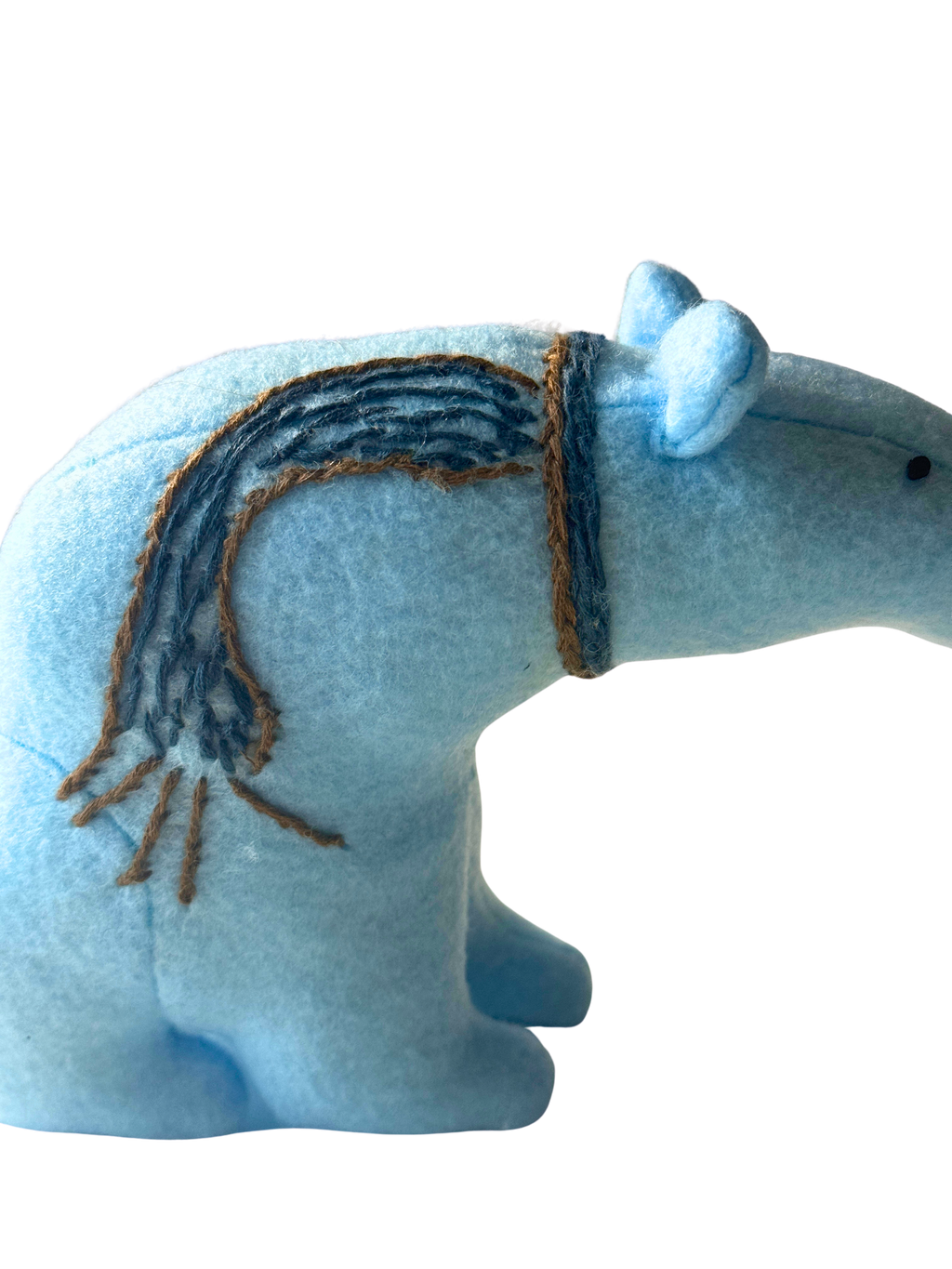 Blueberry - Winter Scarf Bear - Seasonal Sidekick — One-of-a-Kind Soft Art Sculpture