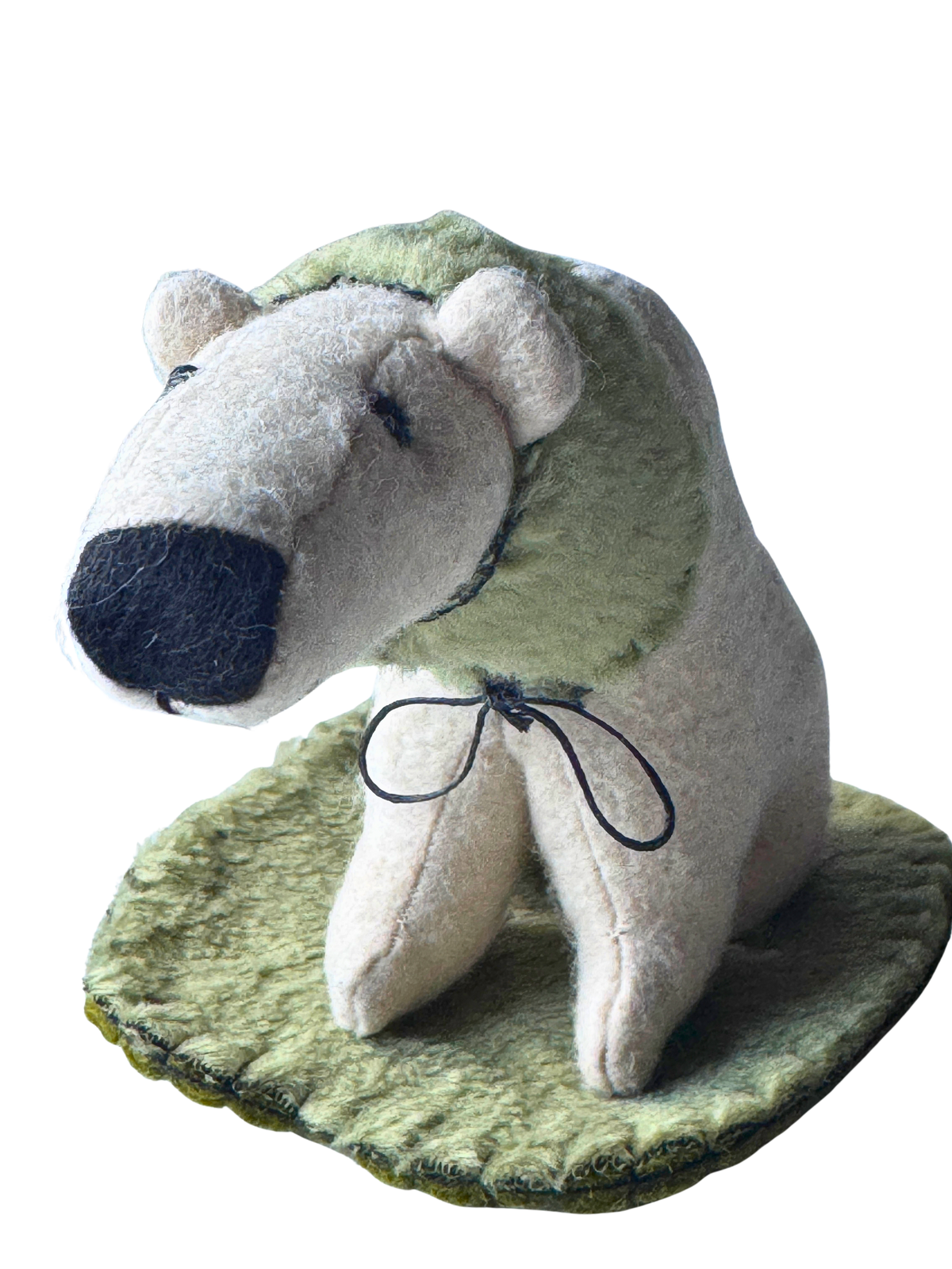 MELANIE - Winter Shawl Polar Bear - Seasonal Sidekick — One-of-a-Kind Soft Art Sculpture
