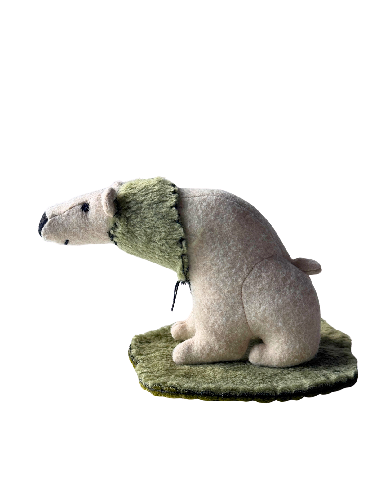 MELANIE - Winter Shawl Polar Bear - Seasonal Sidekick — One-of-a-Kind Soft Art Sculpture