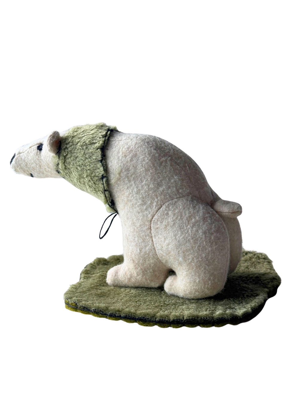 MELANIE - Winter Shawl Polar Bear - Seasonal Sidekick — One-of-a-Kind Soft Art Sculpture