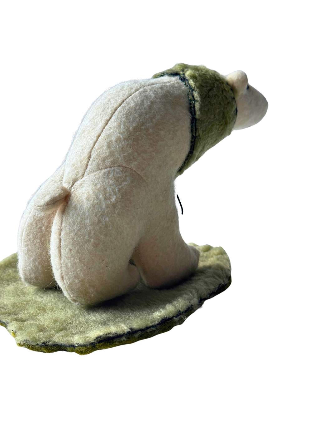 MELANIE - Winter Shawl Polar Bear - Seasonal Sidekick — One-of-a-Kind Soft Art Sculpture