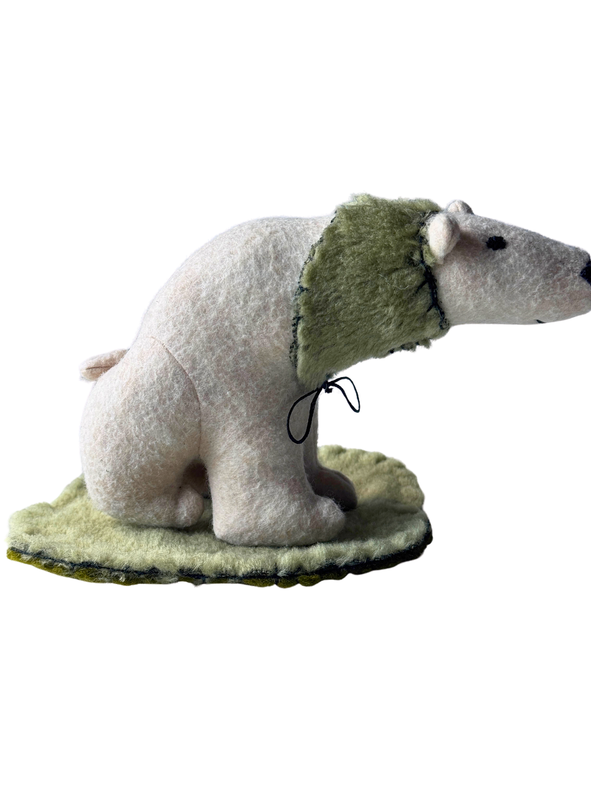 MELANIE - Winter Shawl Polar Bear - Seasonal Sidekick — One-of-a-Kind Soft Art Sculpture
