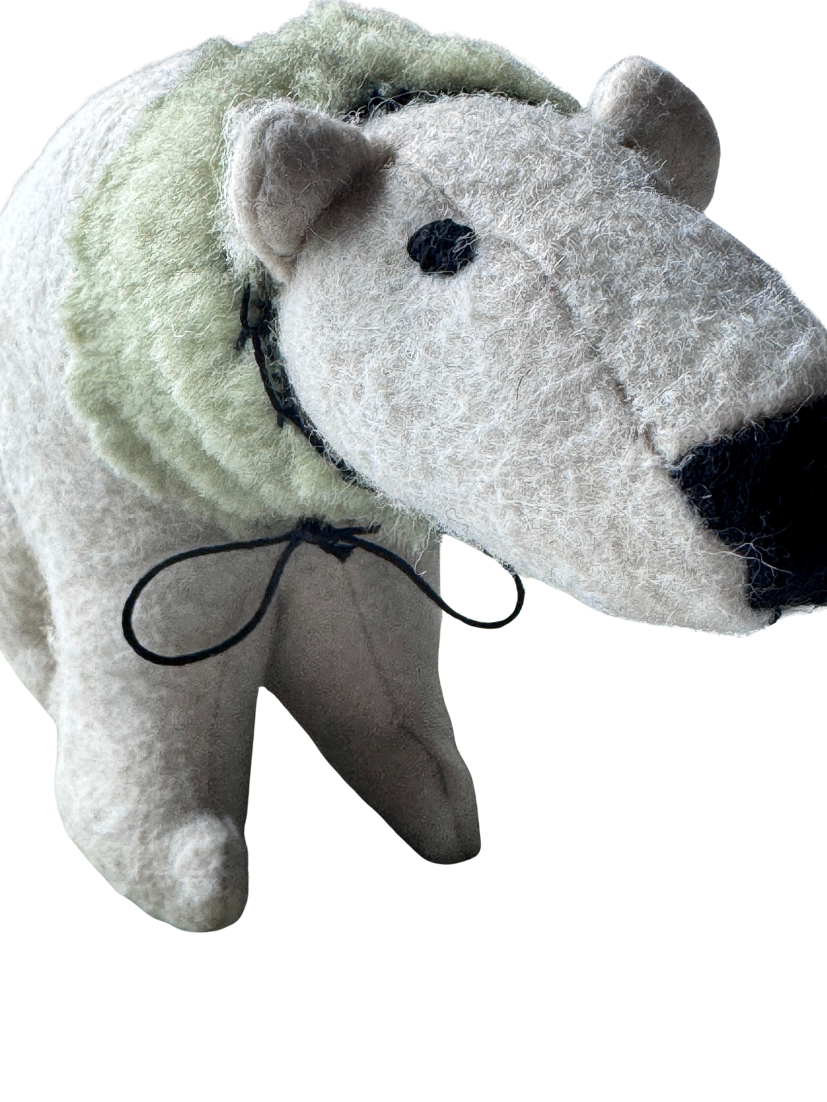 MELANIE - Winter Shawl Polar Bear - Seasonal Sidekick — One-of-a-Kind Soft Art Sculpture