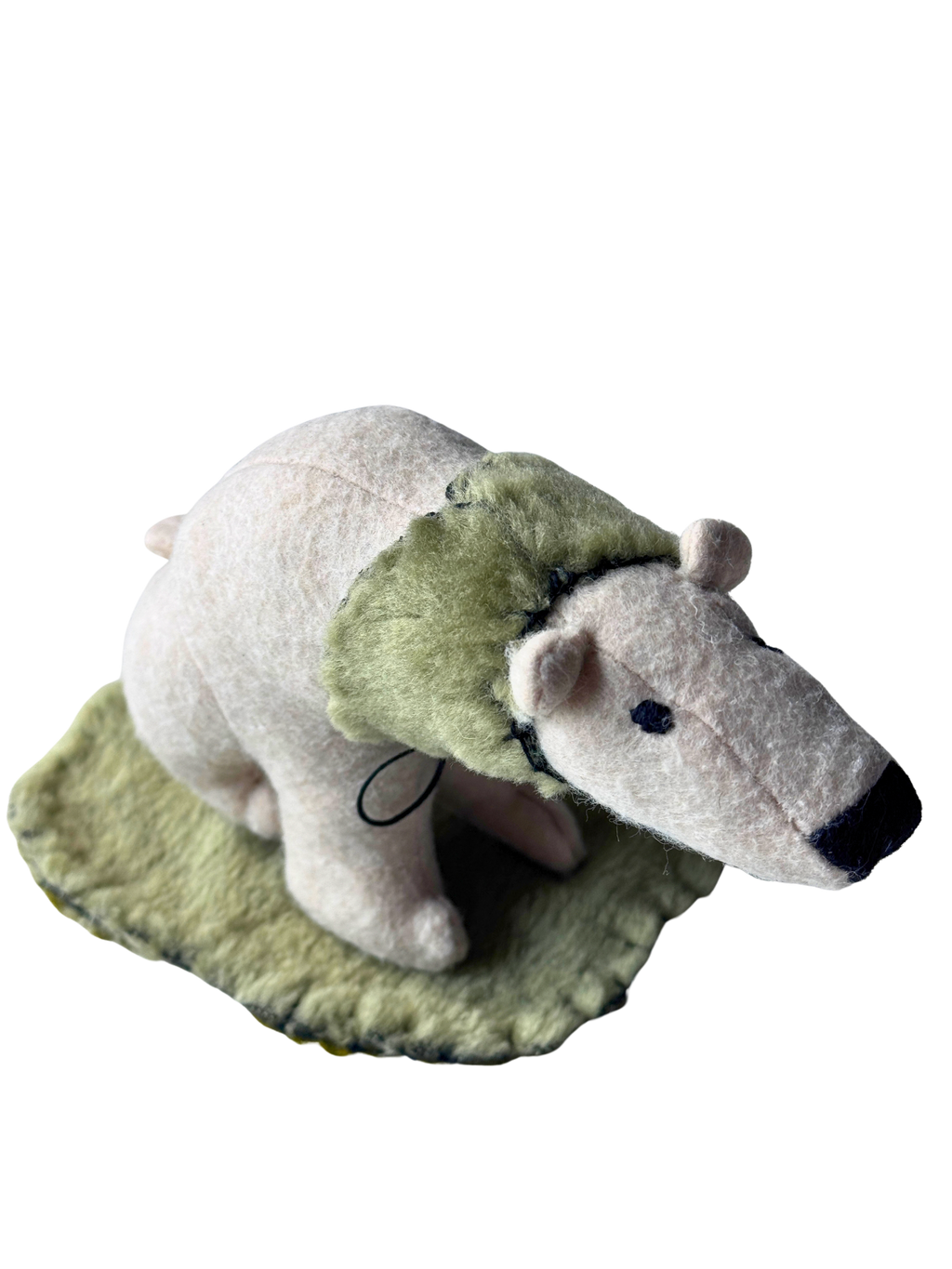 MELANIE - Winter Shawl Polar Bear - Seasonal Sidekick — One-of-a-Kind Soft Art Sculpture