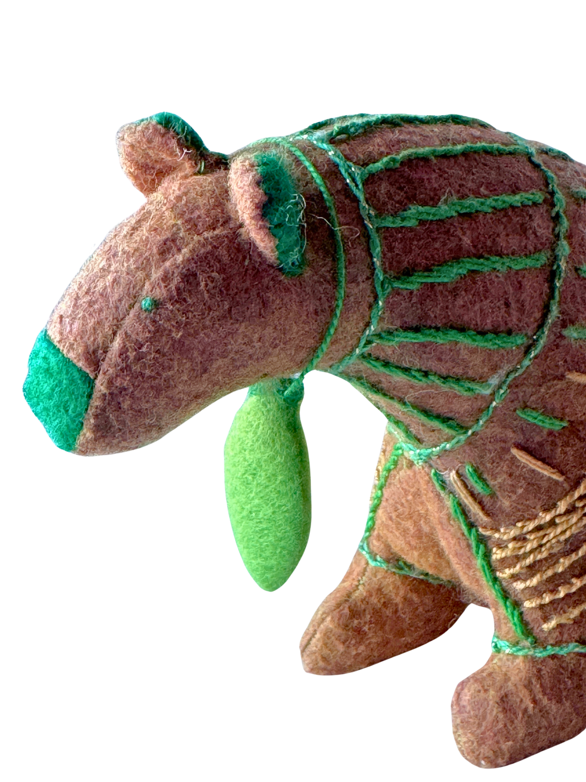 Green Light Gary - Winter Sweater Bear - Seasonal Sidekick — One-of-a-Kind Soft Art Sculpture