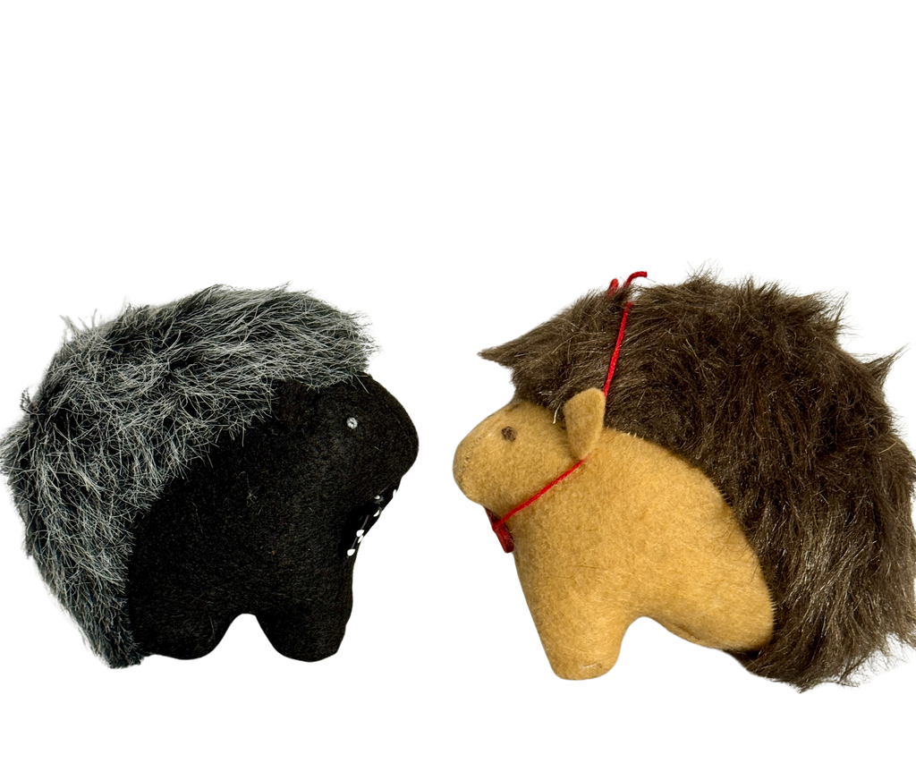 Hedgehog Pair Couple in Love - One of a Kind - Soft Art Plush