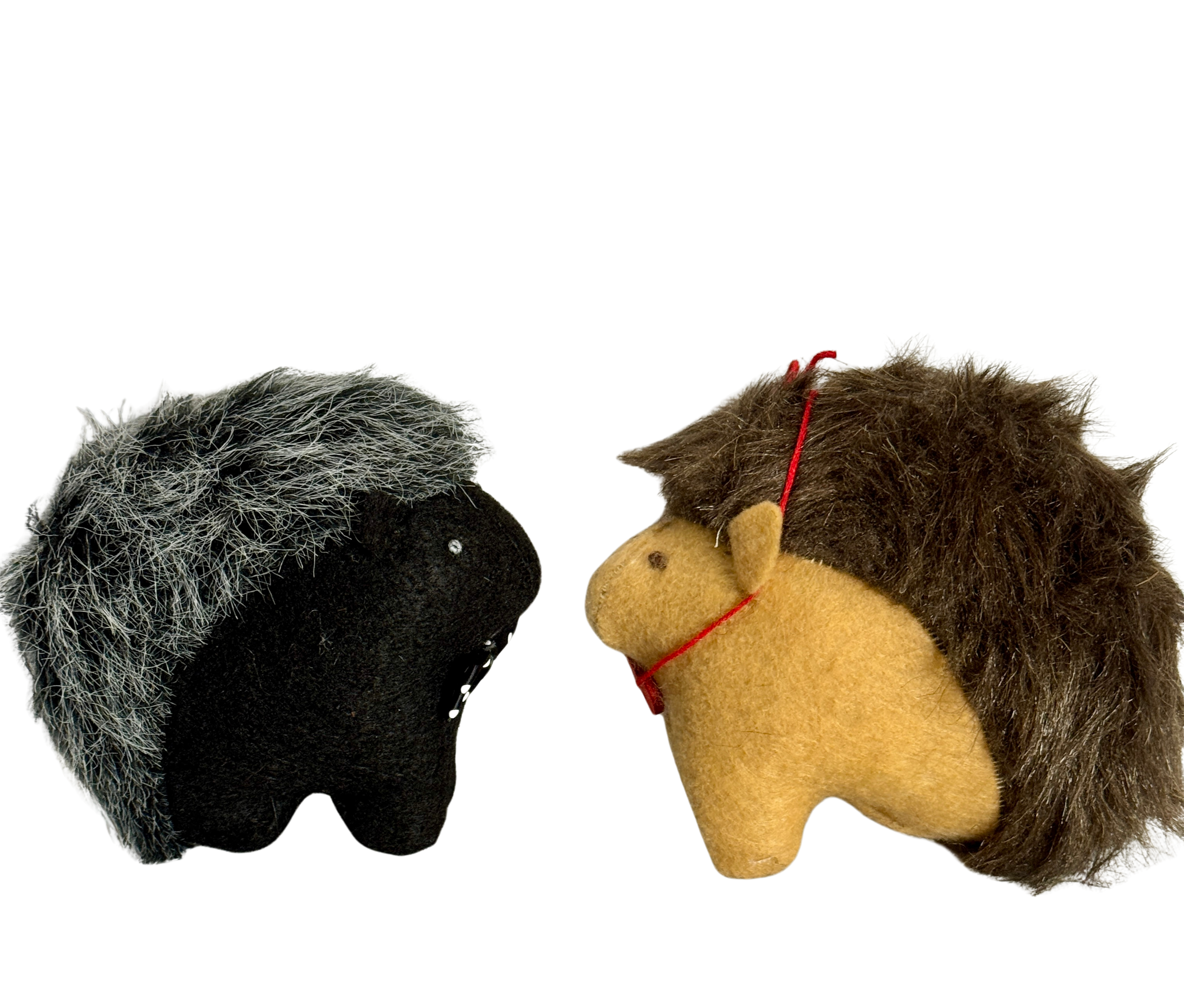 Hedgehog Pair Couple in Love - One of a Kind - Soft Art Plush