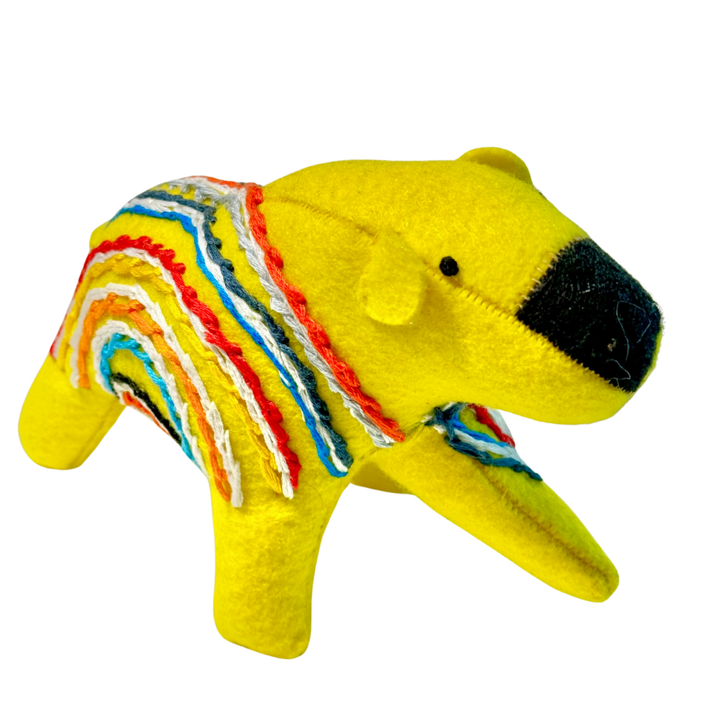 One of A Kind Bear Textile Art Plush Home Decor