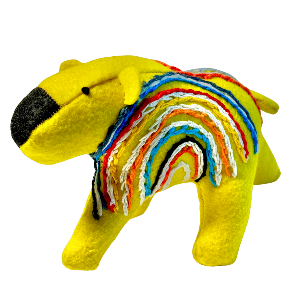 One of A Kind Bear Textile Art Plush Home Decor