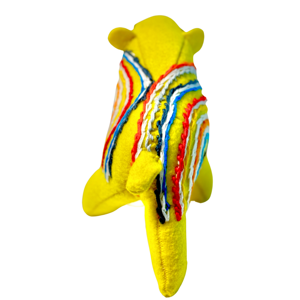 One of A Kind Bear Textile Art Plush Home Decor