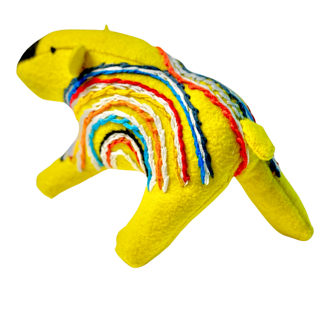 One of A Kind Bear Textile Art Plush Home Decor