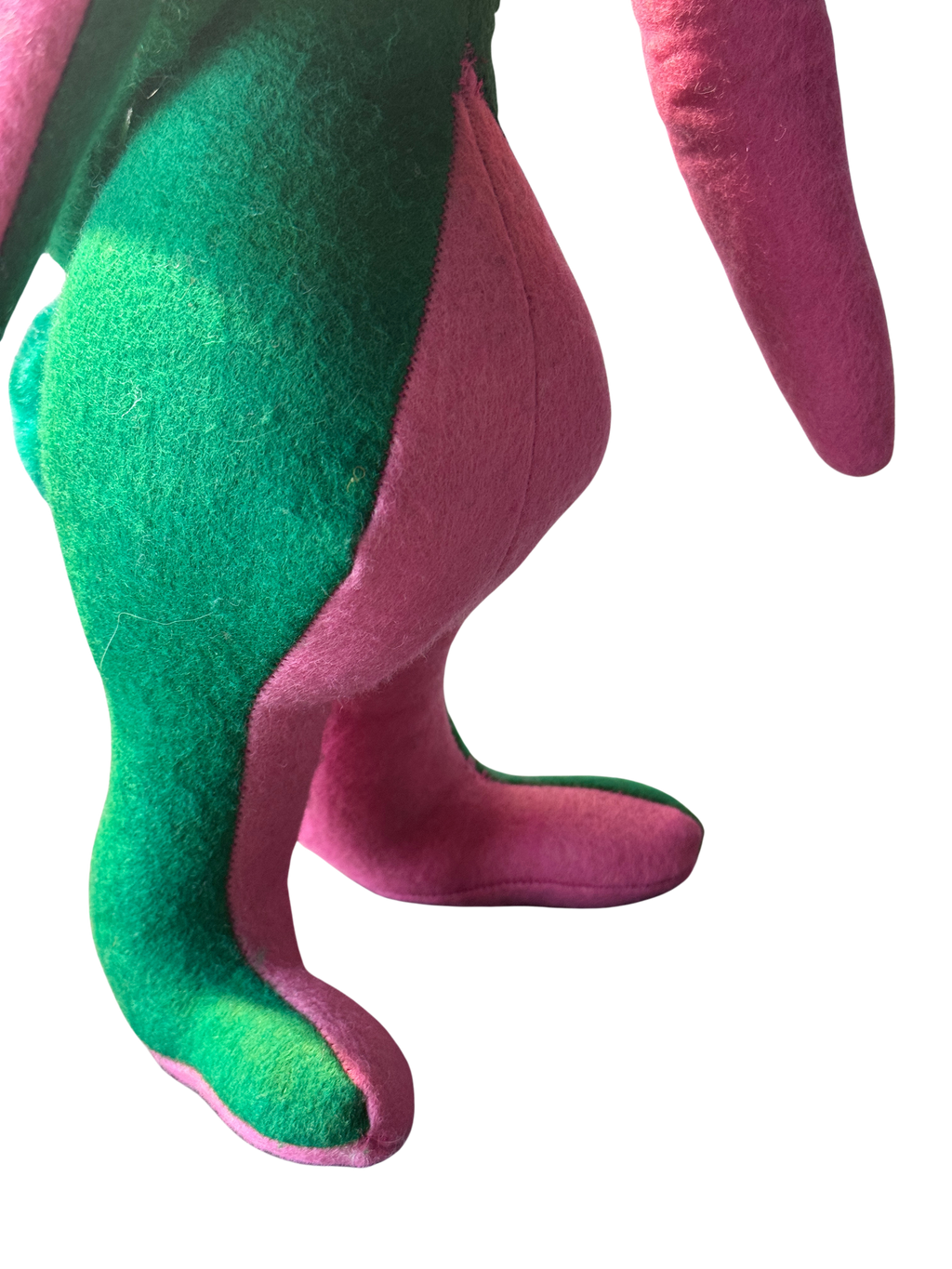 Green and Pink Gentleman Bunny Rabbit - One of a Kind Soft Art Collectible