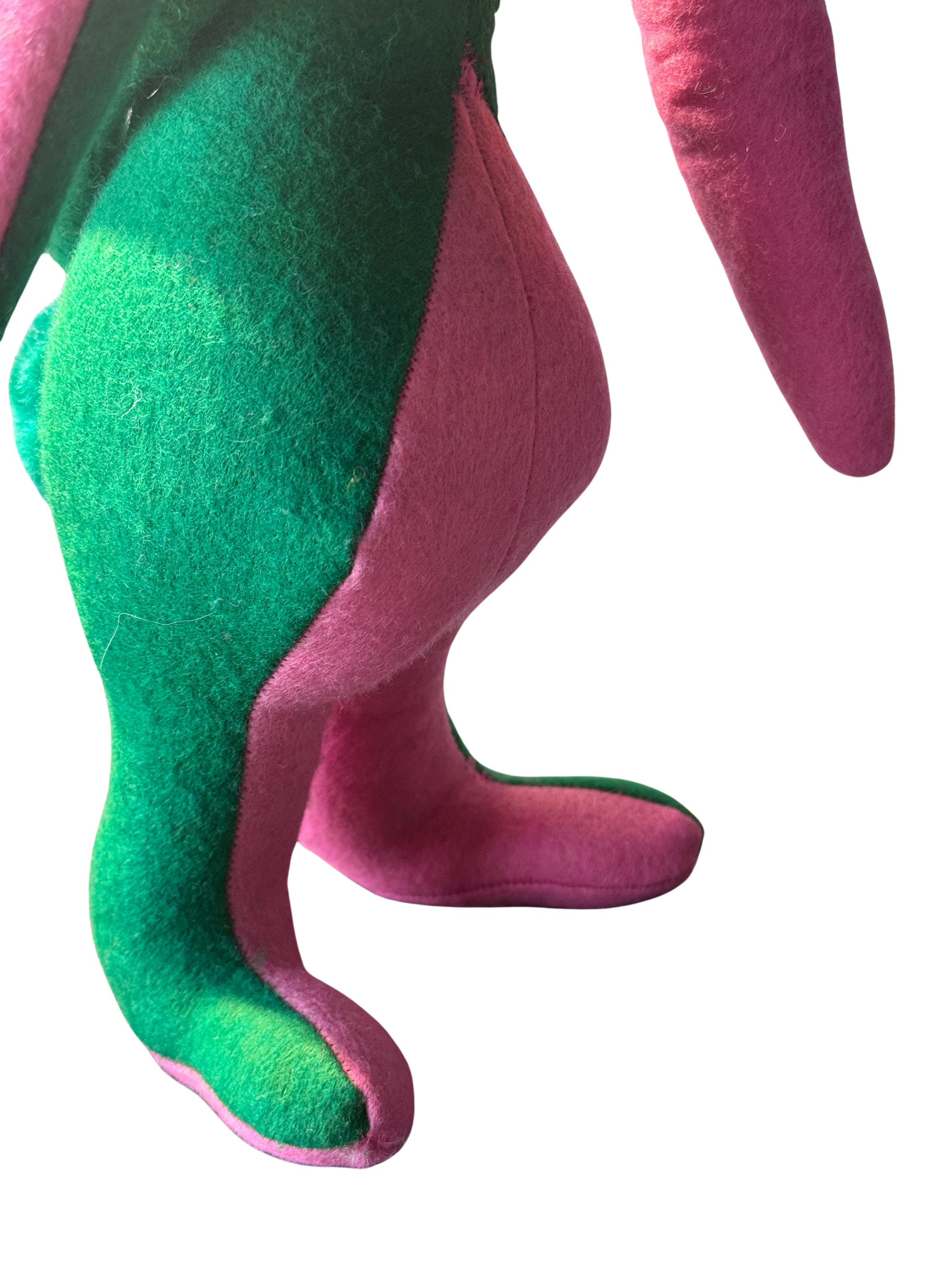 Green and Pink Gentleman Bunny Rabbit - One of a Kind Soft Art Collectible
