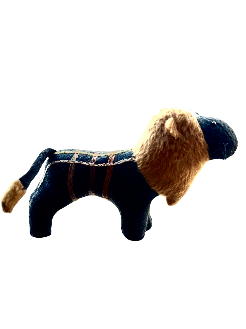 Midnight Lion Heirloom Companion - One-of-a-Kind Soft Art Sculpture - Savannah Series