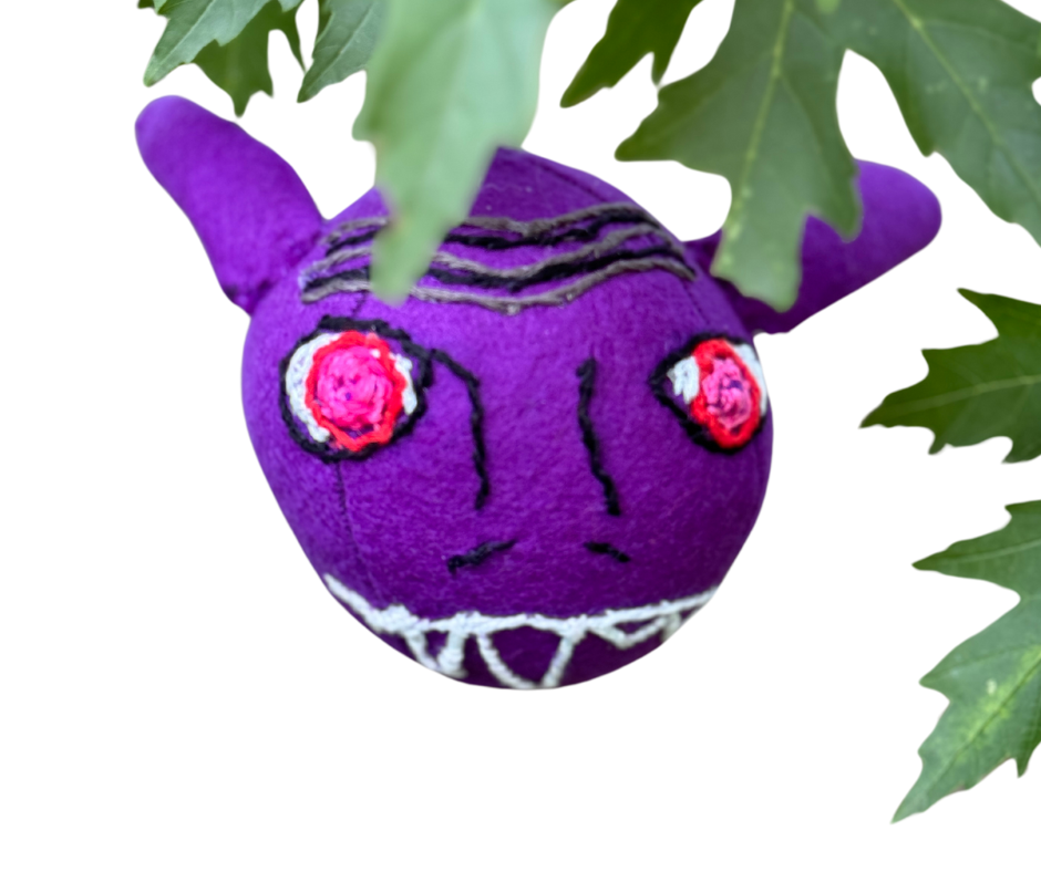 One of a Kind Halloween Small Character Purple Monster Ornament Soft Art Collectible