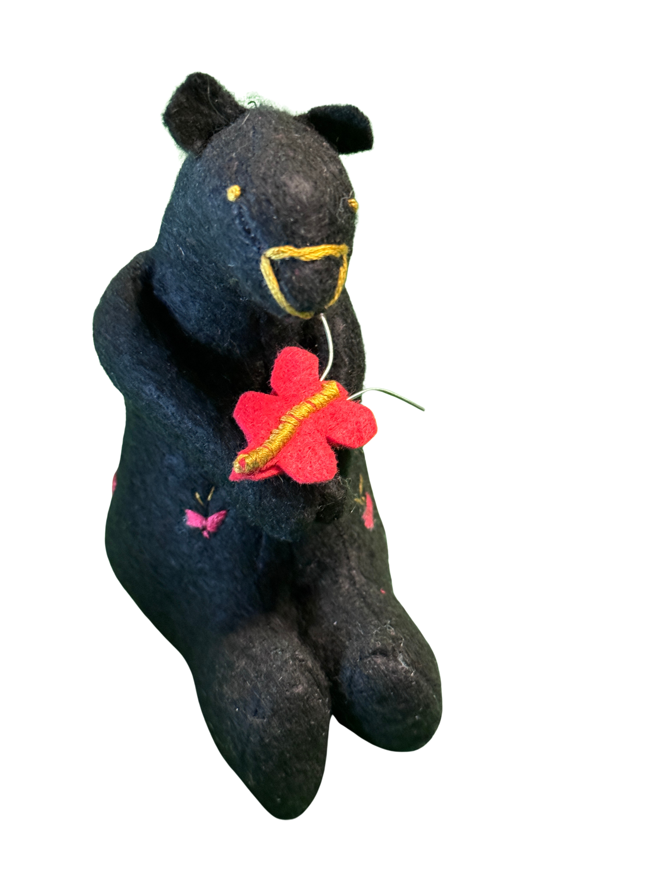 One of a Kind Butterfly Bear Plush - Woodland Collection - Art Doll