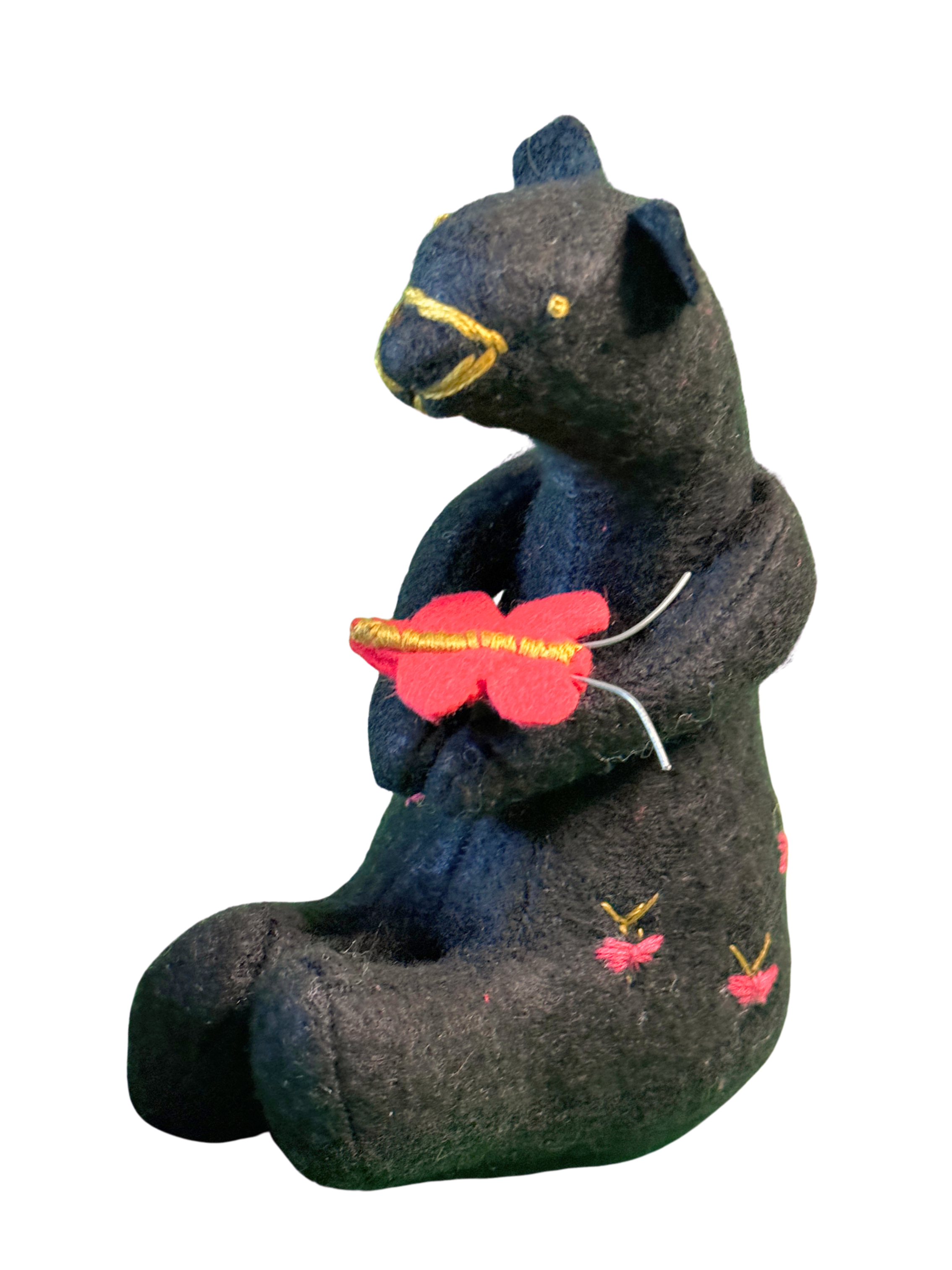 One of a Kind Butterfly Bear Plush - Woodland Collection - Art Doll