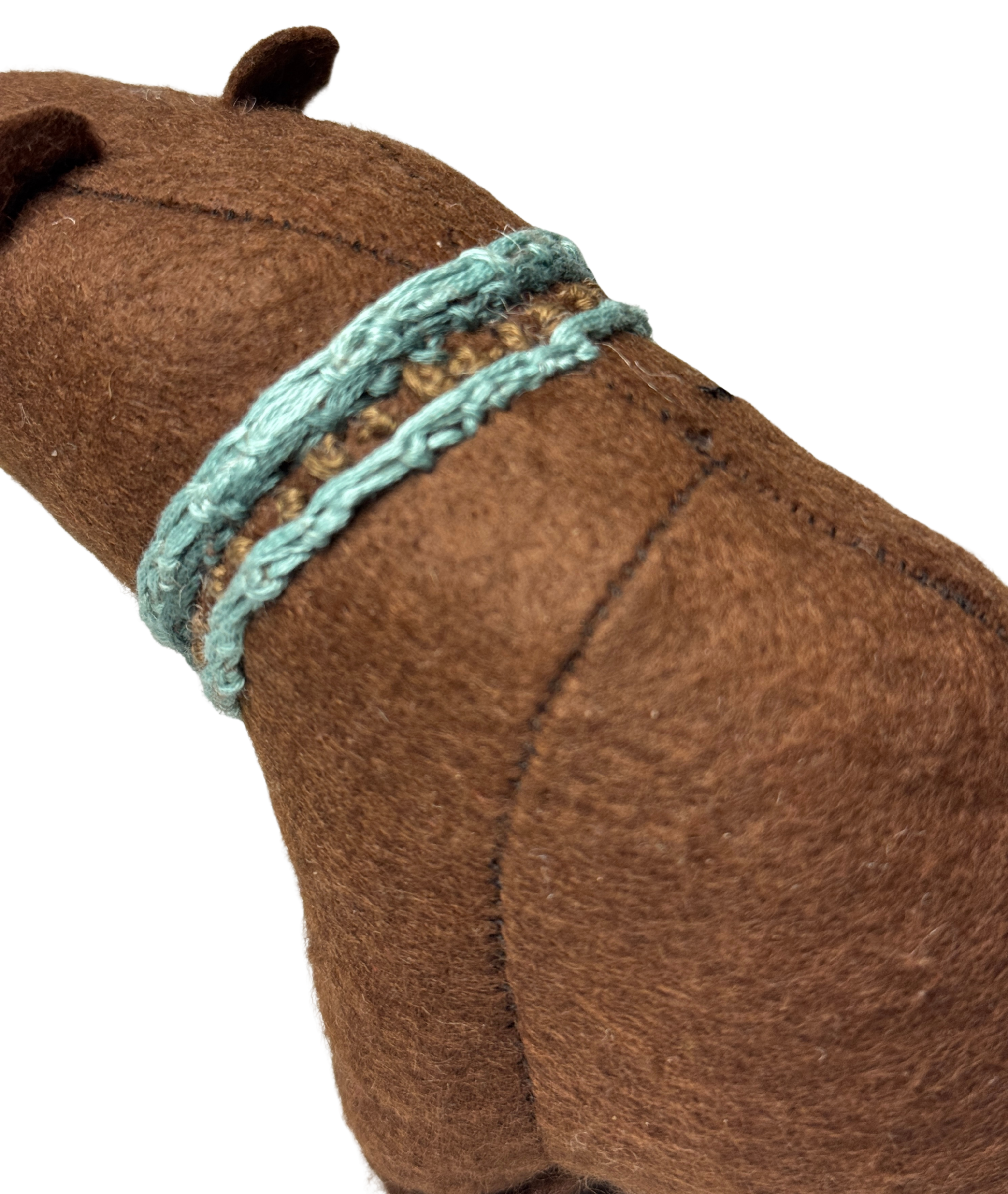 Folk Art Soft Sculpture Free Standing Bear Duo  - Black and Brown - One of a Kind  - Woodland Collection