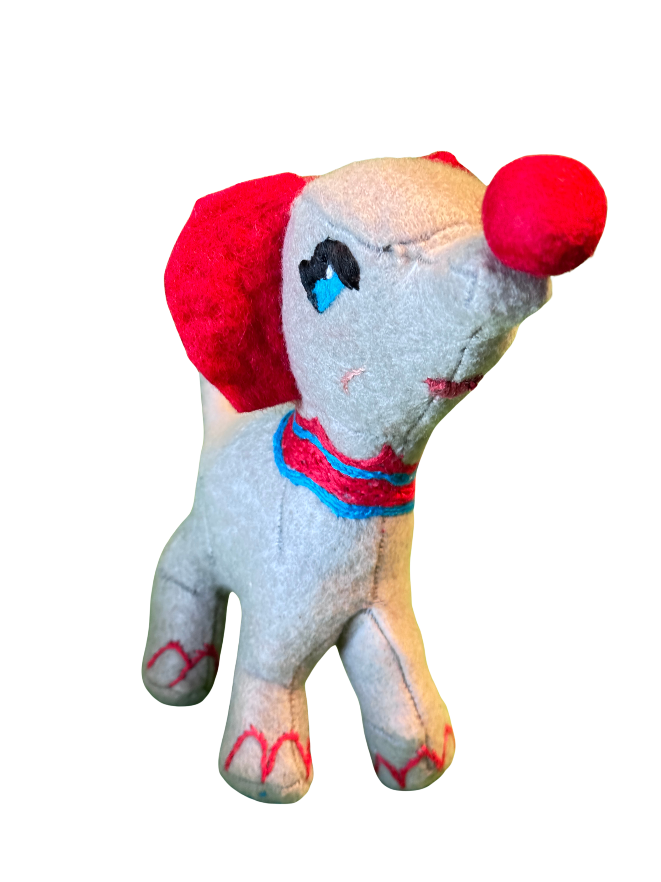 One of a Kind Plush Retro Elephant - Peanut - Soft Art Collectible Art Doll - Safari Series
